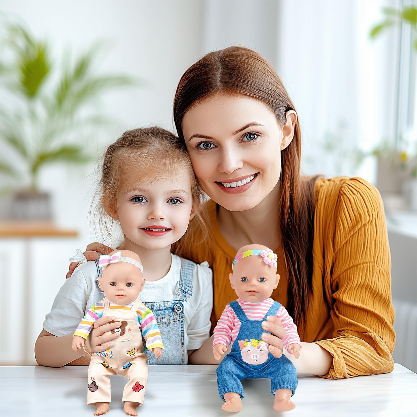 WONDOLL 6 Sets 14-16 Inch Doll Clothes & Accessories | Fits 43cm Newborn & 15 Inch Baby Doll