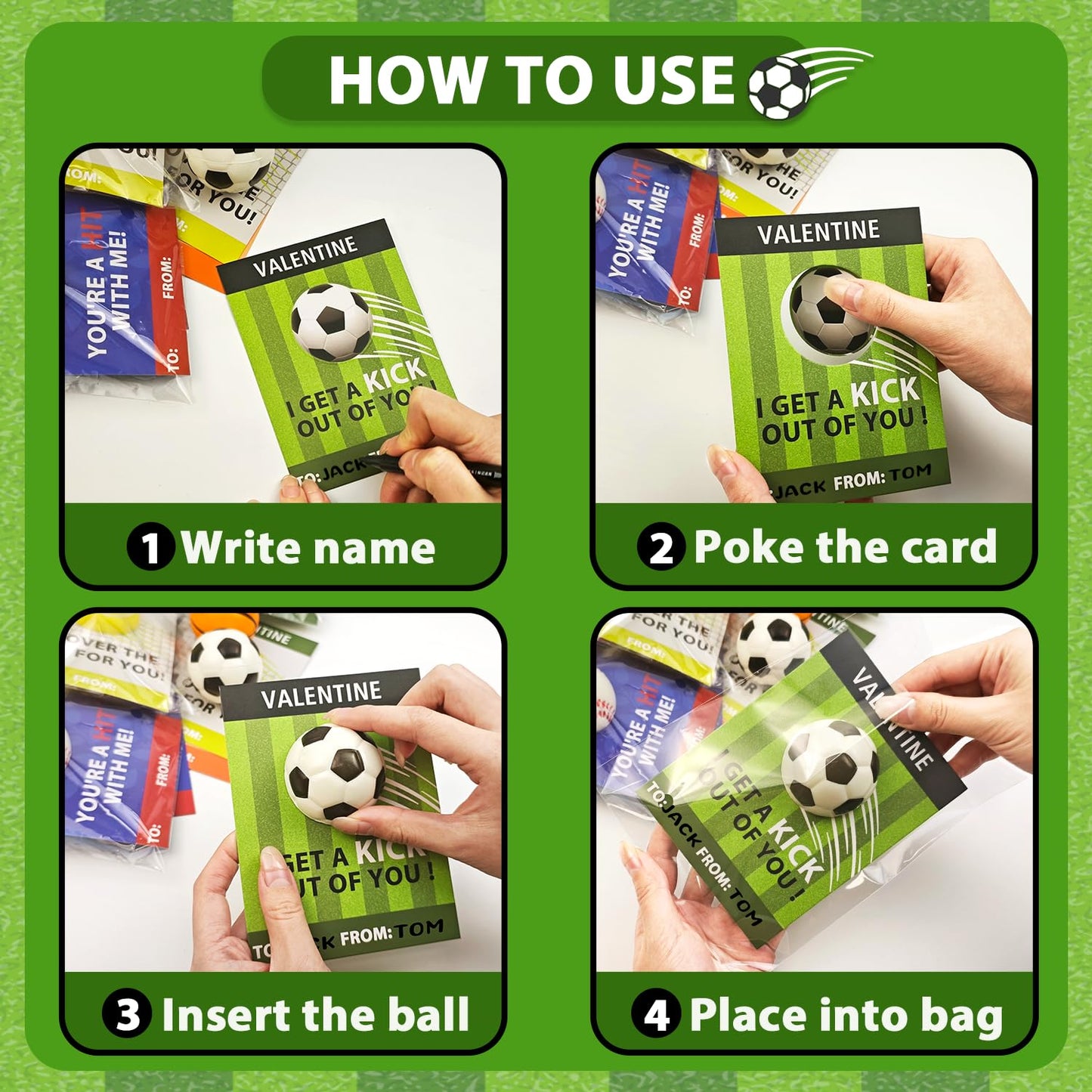 Wondrus Stress Ball Valentines Day Cards – 24-Pack Mini Foam Sports Toys for Kids