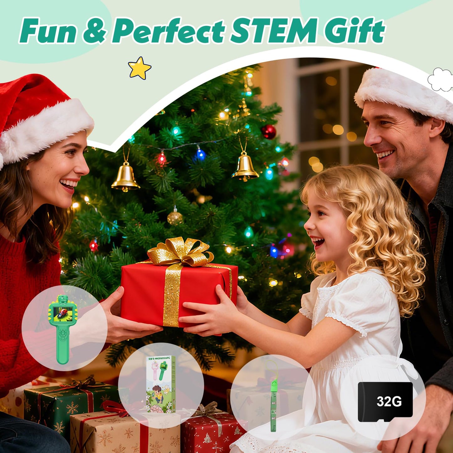 Wonovate Kids Microscope – 2-in-1 Pocket Digital STEM Toy