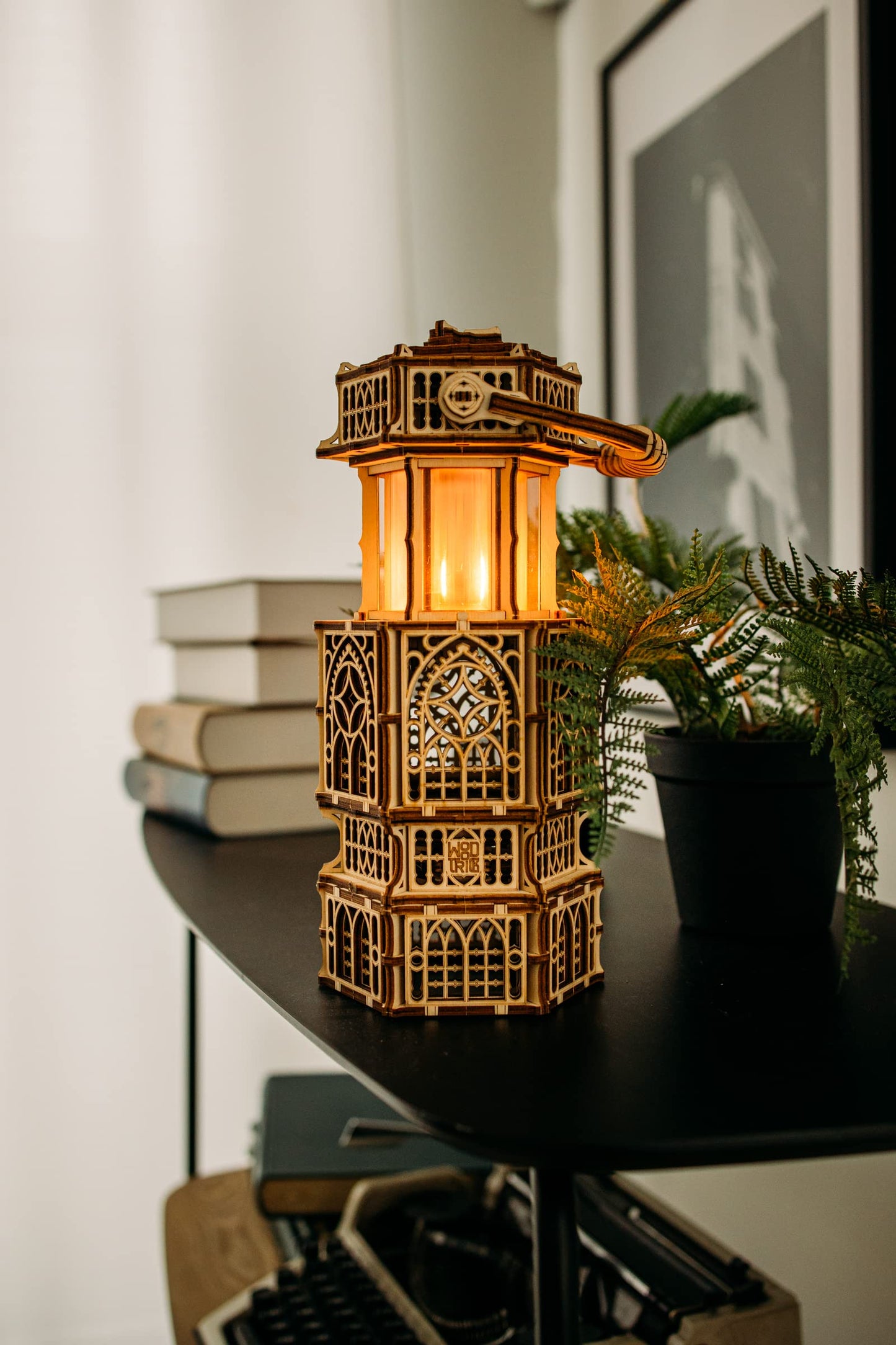 Wood Trick Antique Lantern 3D Puzzle for Adults – 2-Mode LED Lighting