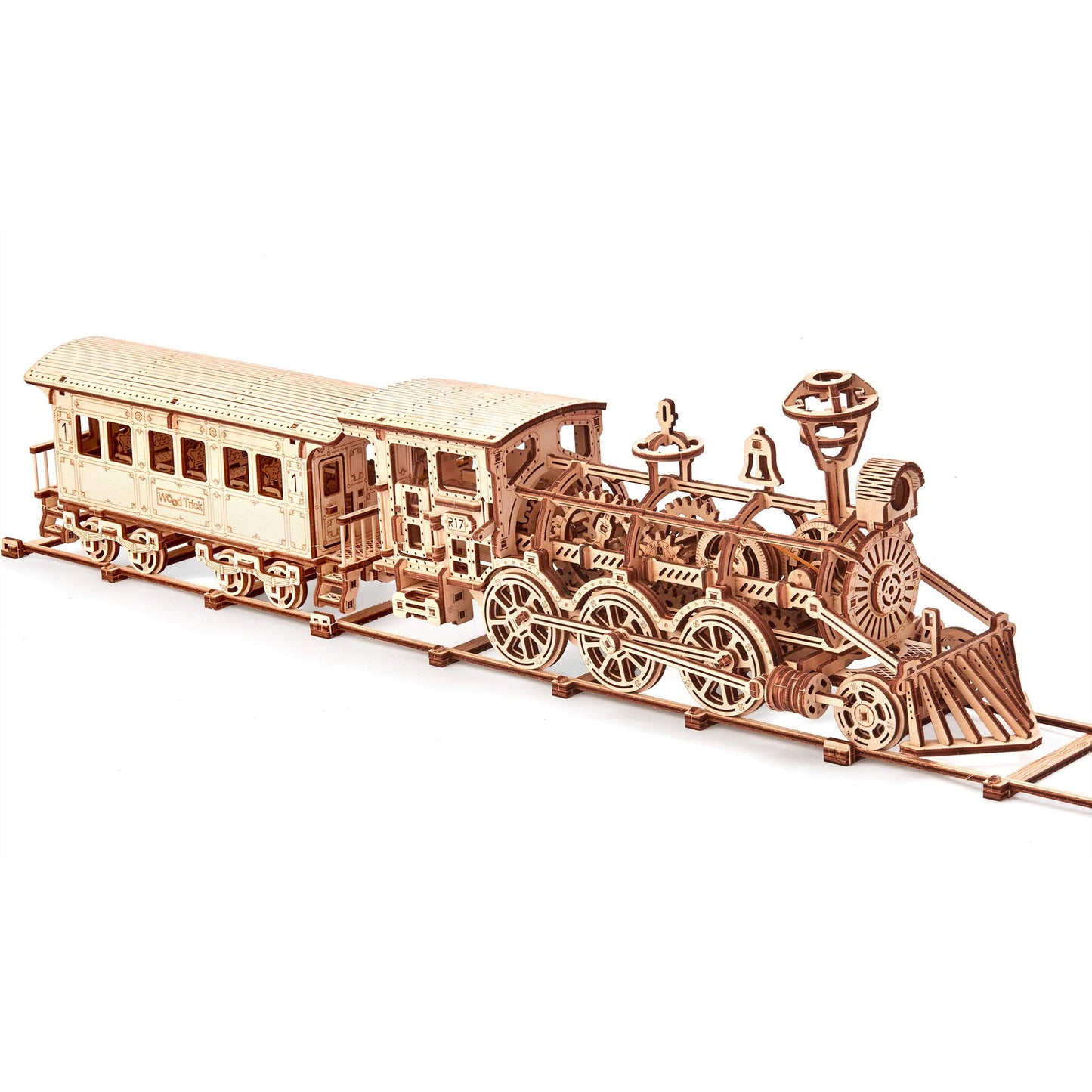 Wood Trick Wooden Train Set with Railway – 34x7″ | 3D Puzzle for Adults