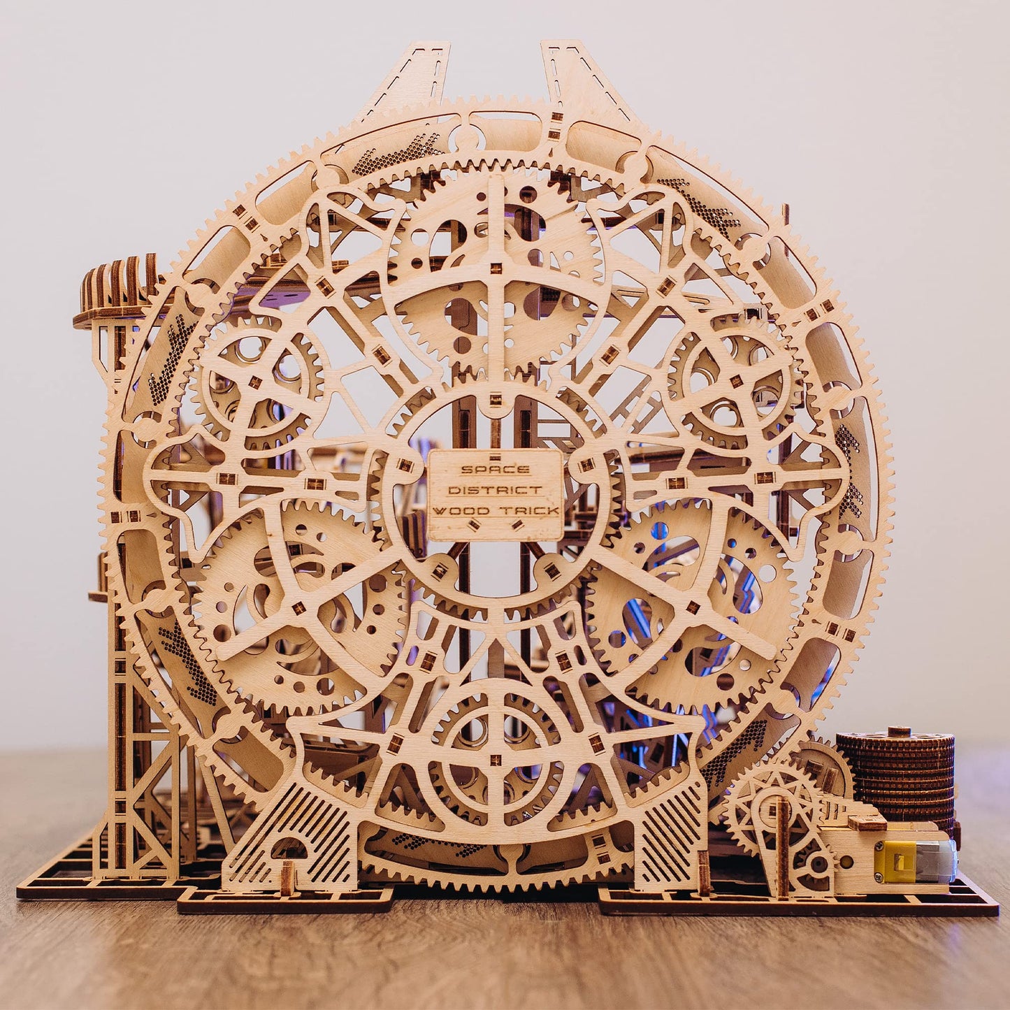 Wood Trick Wooden Marble Run Electric Motorized – 3D Wood Puzzle for Adults | 15x14 in