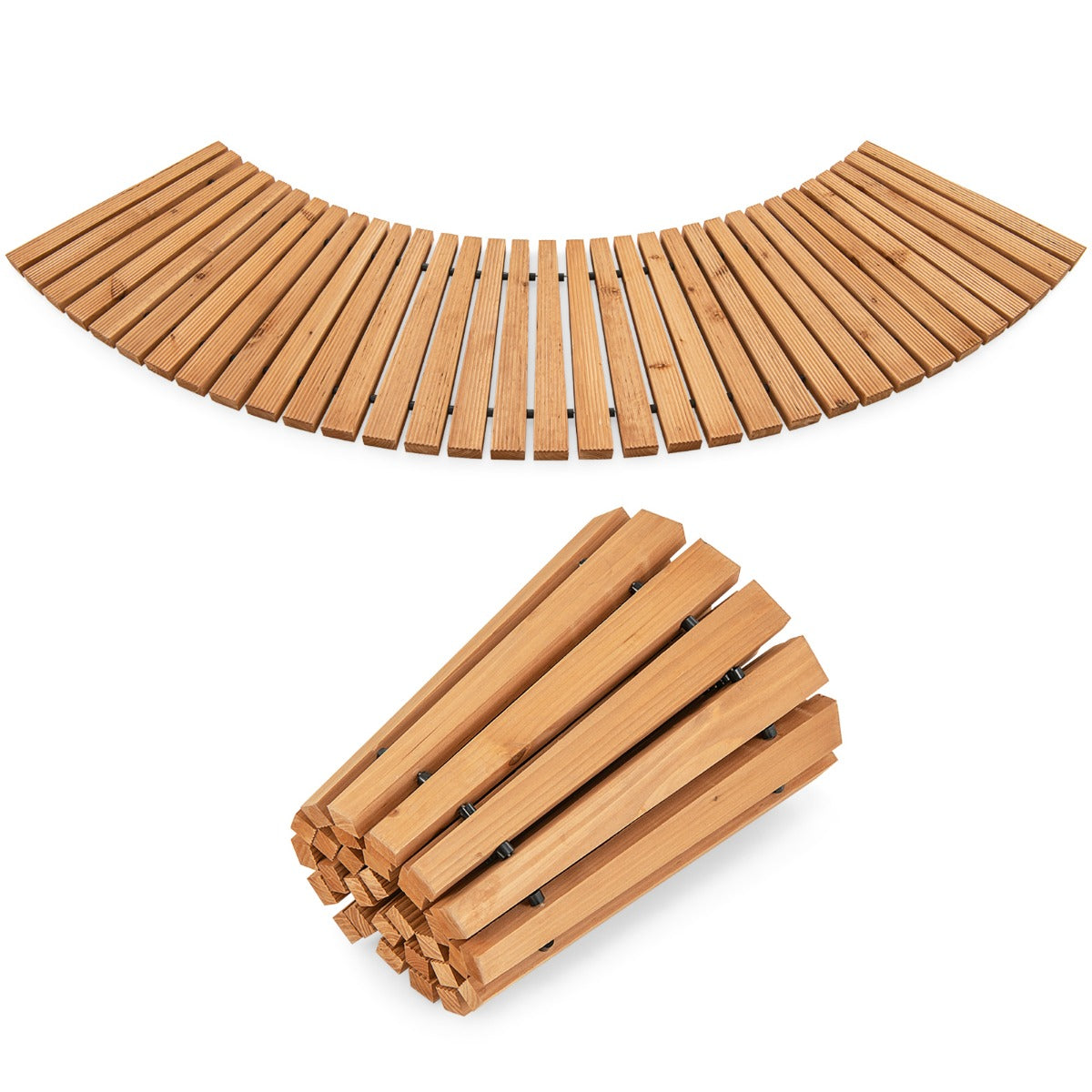 Roll-Out Garden Pathway with Non-slip Surface and Plastic Sheath