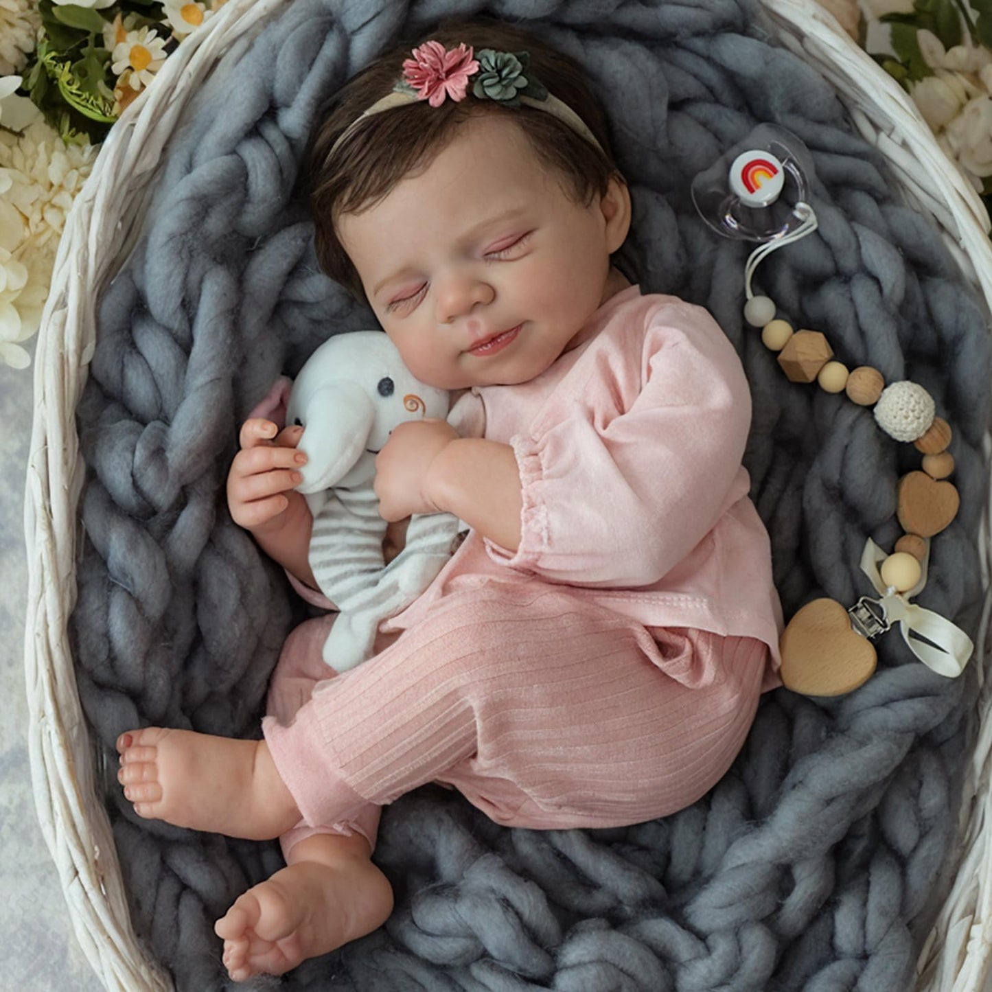 WOOROY Reborn Baby Doll - 18in Full Body Vinyl Girl, Ages 3+ Safe Gift