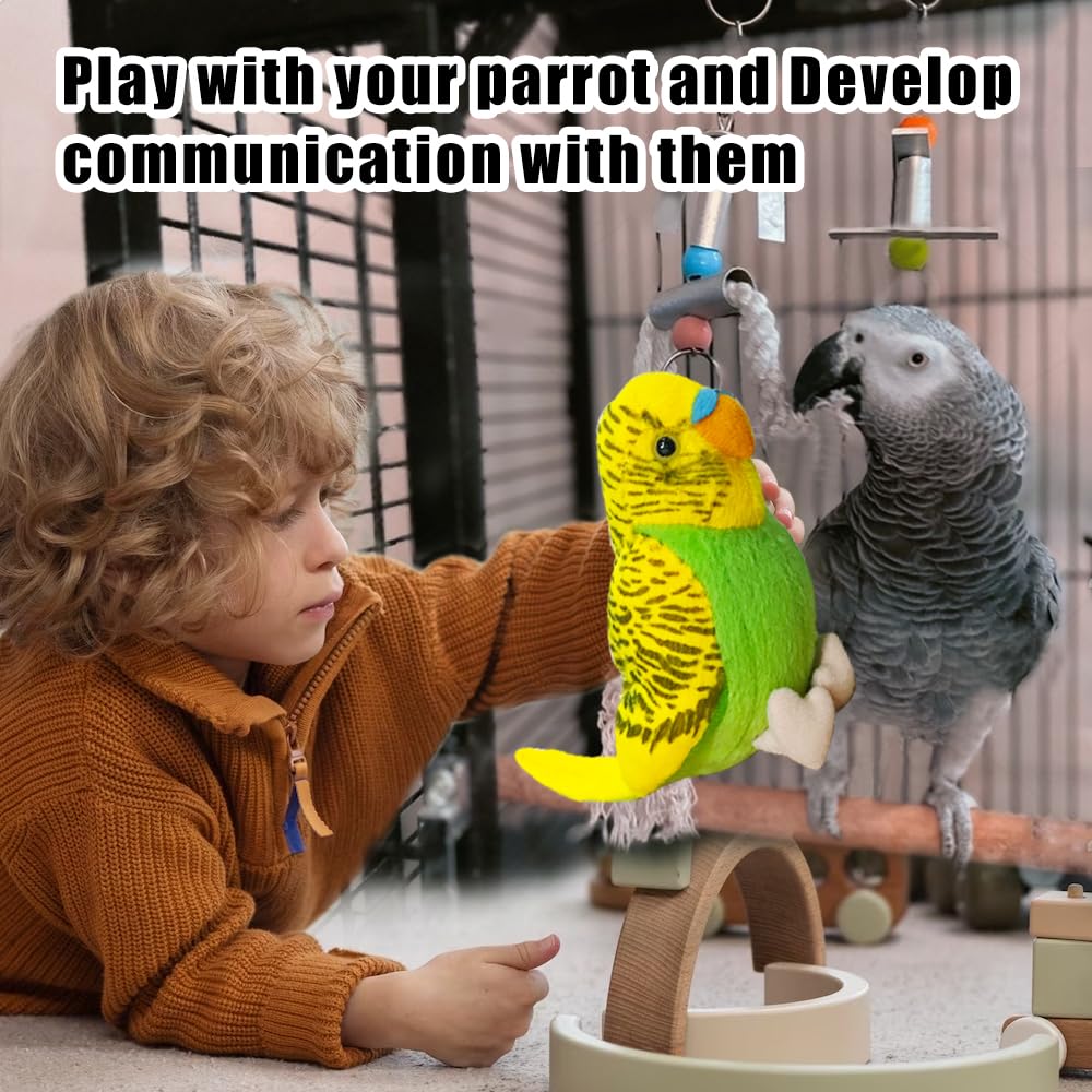 WQY GroceryShop 2Pcs Budgerigar Plush Toy – 5.5-Inch Parakeet Soft Toys for Kids
