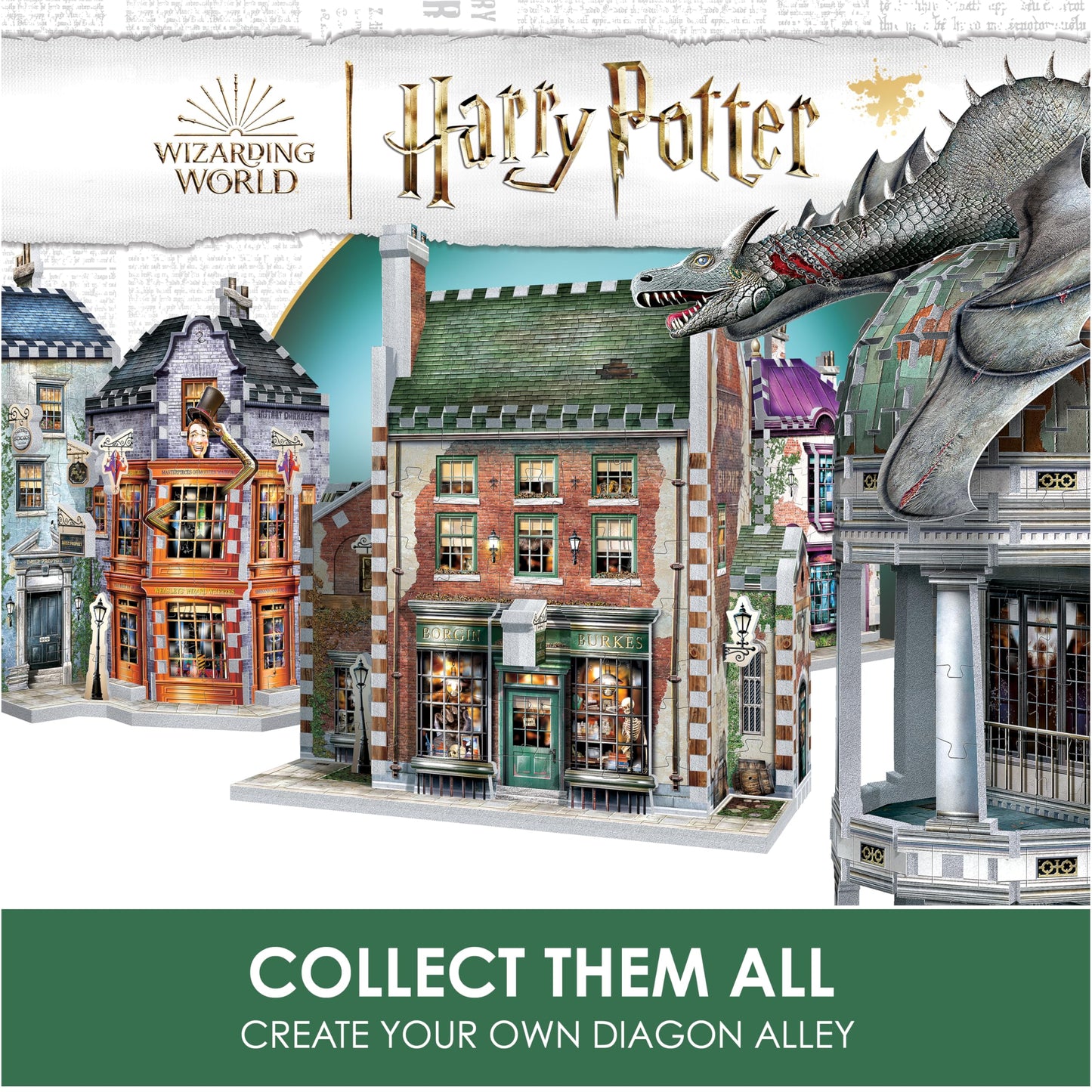 Wrebbit 3D Puzzle Borgin and Burkes | Diagon Alley Collection | 270 Pieces