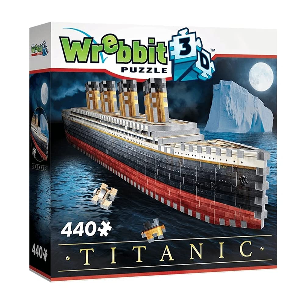 Wrebbit3D Titanic 3D Puzzle | 440 Foam-Backed Pieces | Historic Ship Model