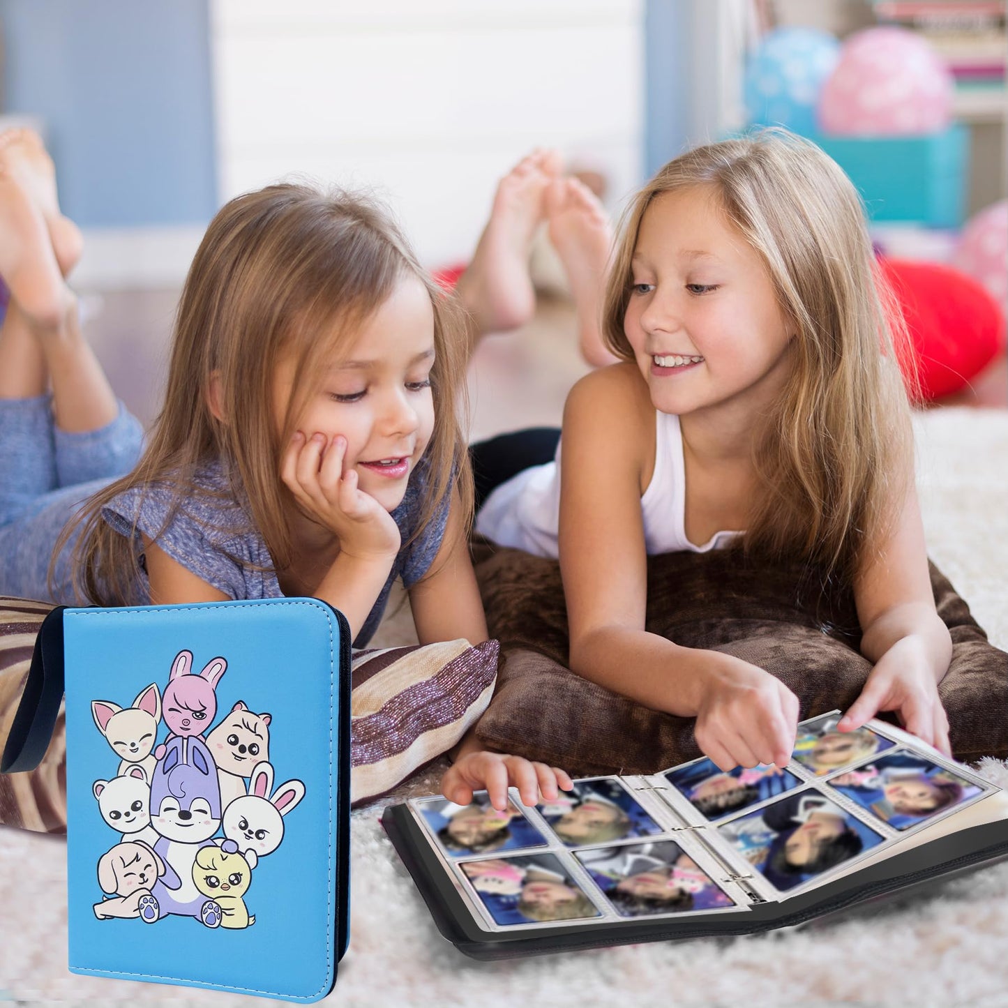 WTVIDAS Kpop Photocard Binder – 400 Card Capacity, 4-Pocket, Waterproof PU Cover, 50 Pages