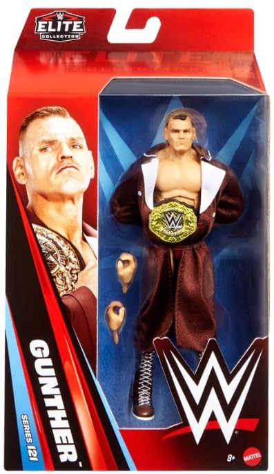 Mattel WWE Elite Gunther Action Figure – 6-Inch, 25 Points of Articulation, Series 121