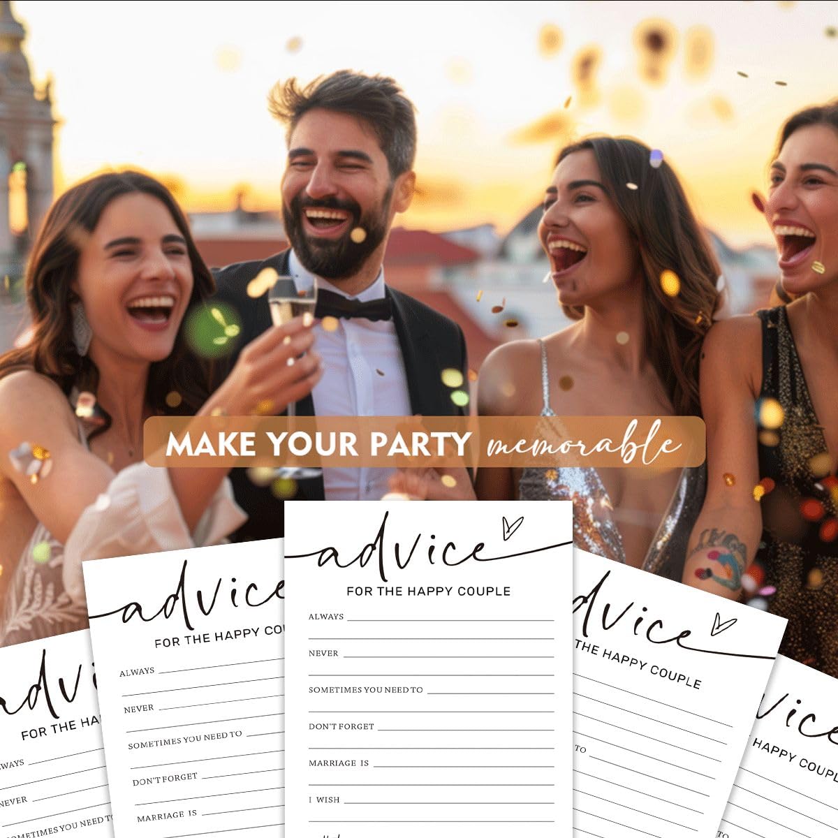 Wybgno Wedding Shower Games Cards – 5x7, Minimalist White Design