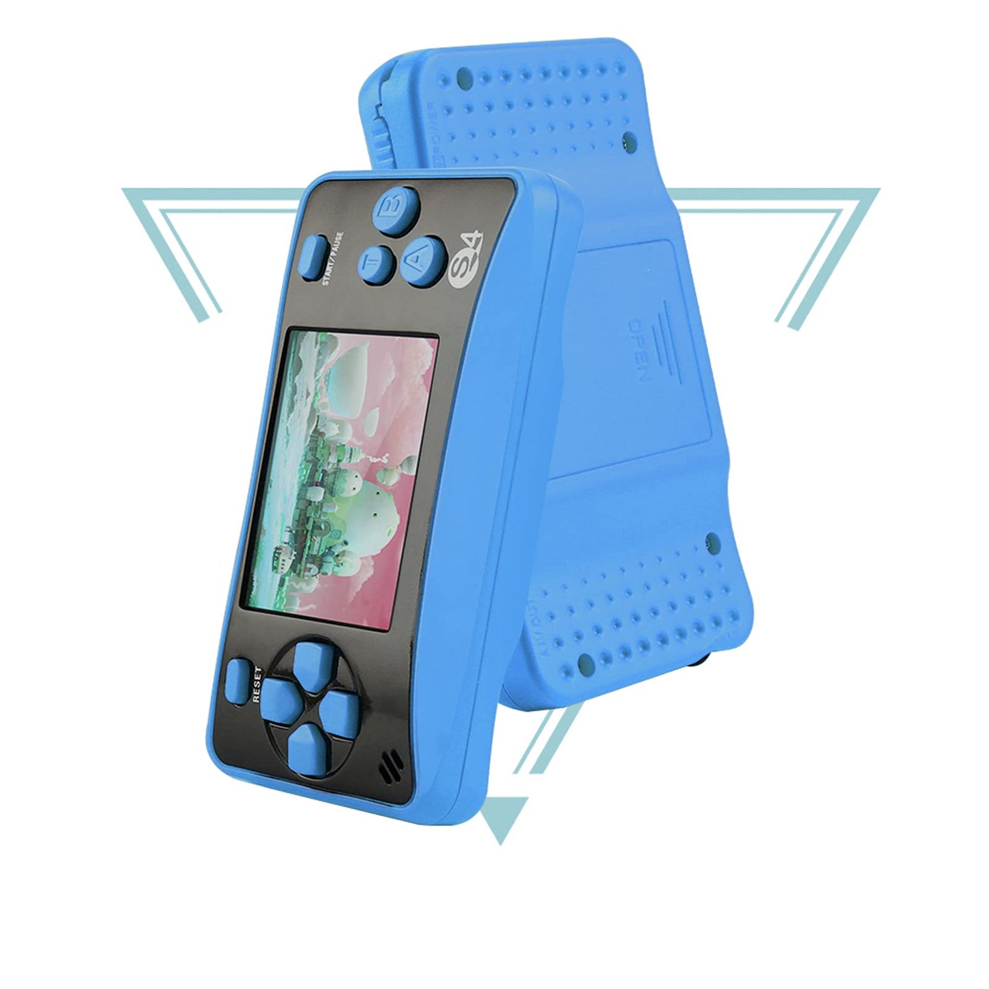 X-JOYKIDS Handheld Game Console for Kids Aged 4-10 | 142 Classic Games, TV Output, 2.5-inch LCD, Blue