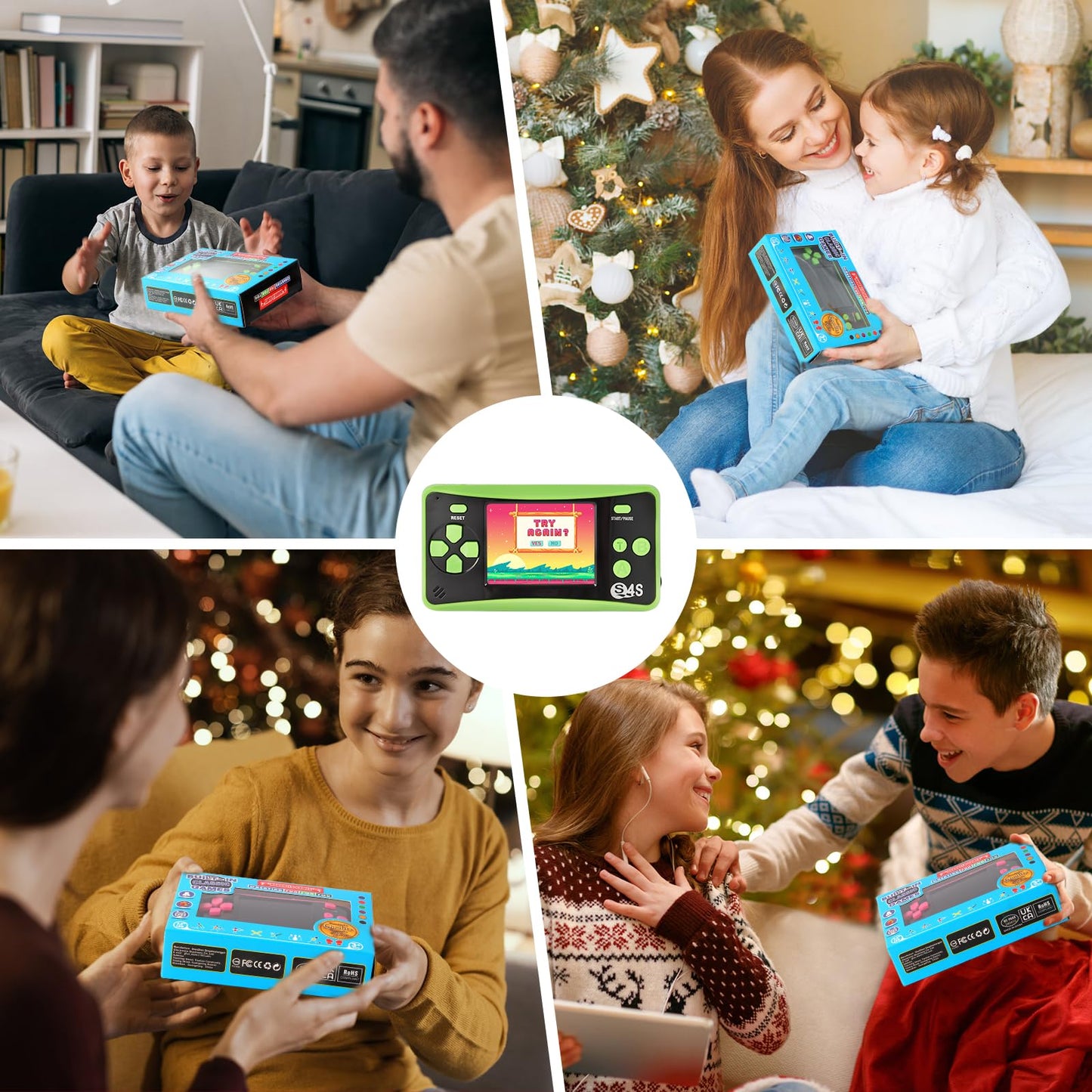 X-JOYKIDS Handheld Game Console – 142 Classic Games, TV Output, 2.5-inch LCD, 2025 Upgraded, Green