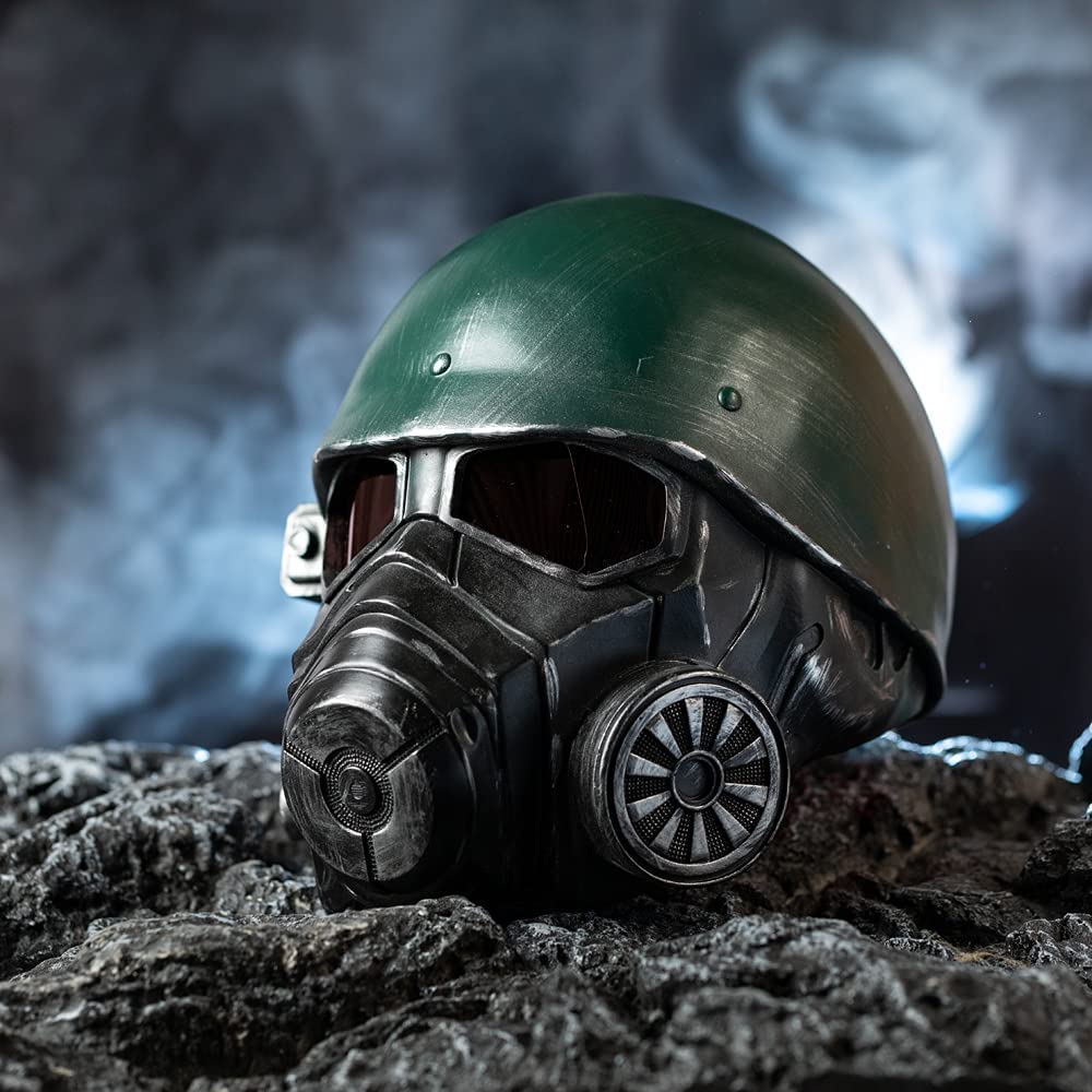 Xcoser Nexthops Veteran Ranger Riot Armor 4 Cosplay Helmet Mask | Resin Full Head with Red PVC Lenses