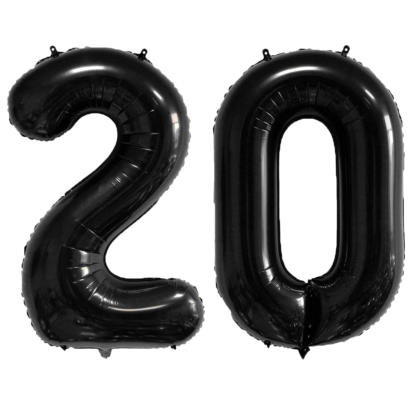 xiangsushijie 40 Inch Black 20 Number Balloon – Jumbo Foil Mylar Birthday & Anniversary Decor