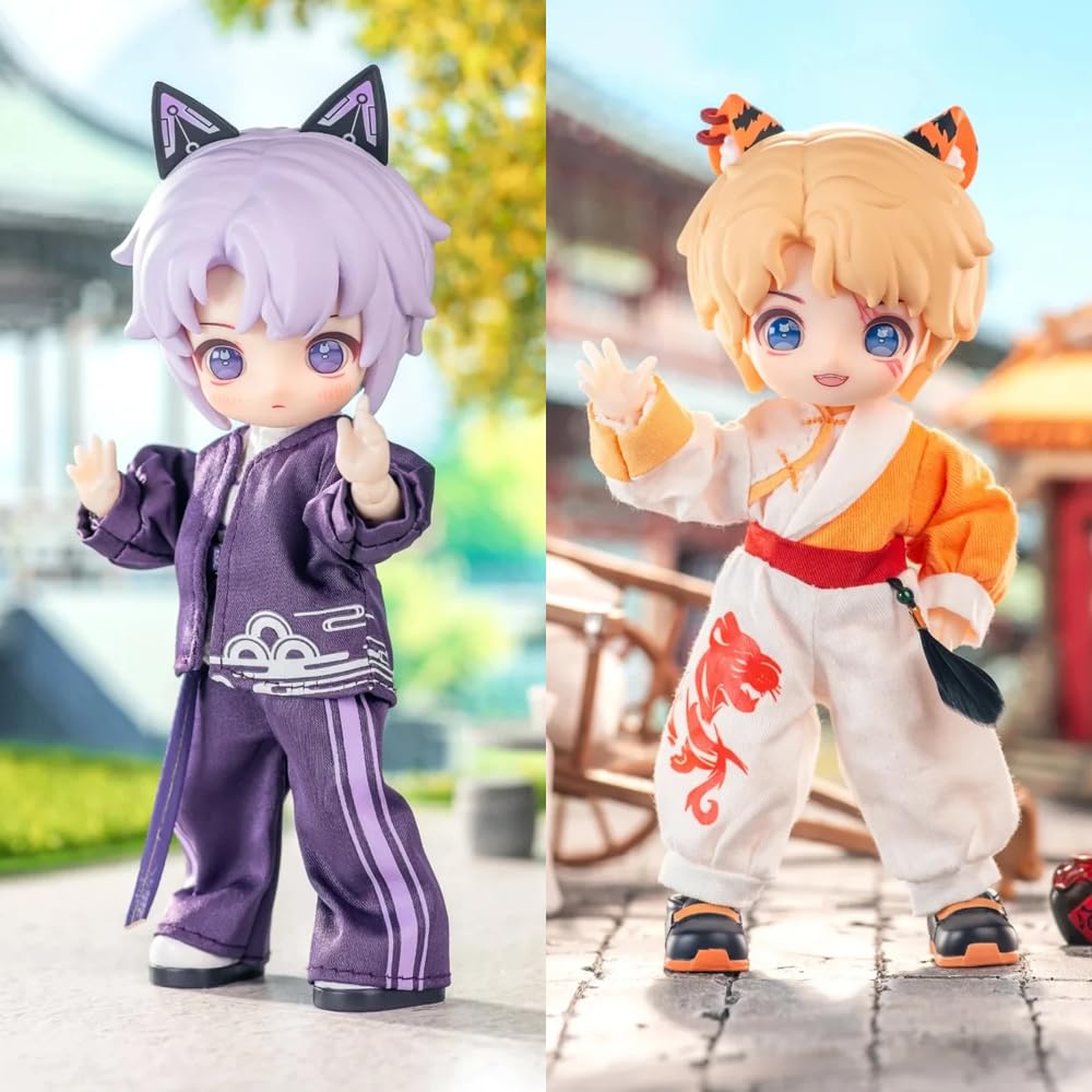 XiDonDon Study Tour Series Blind Box – 1/12 BJD OB11 Movable Dolls with Clothes (Single Box)
