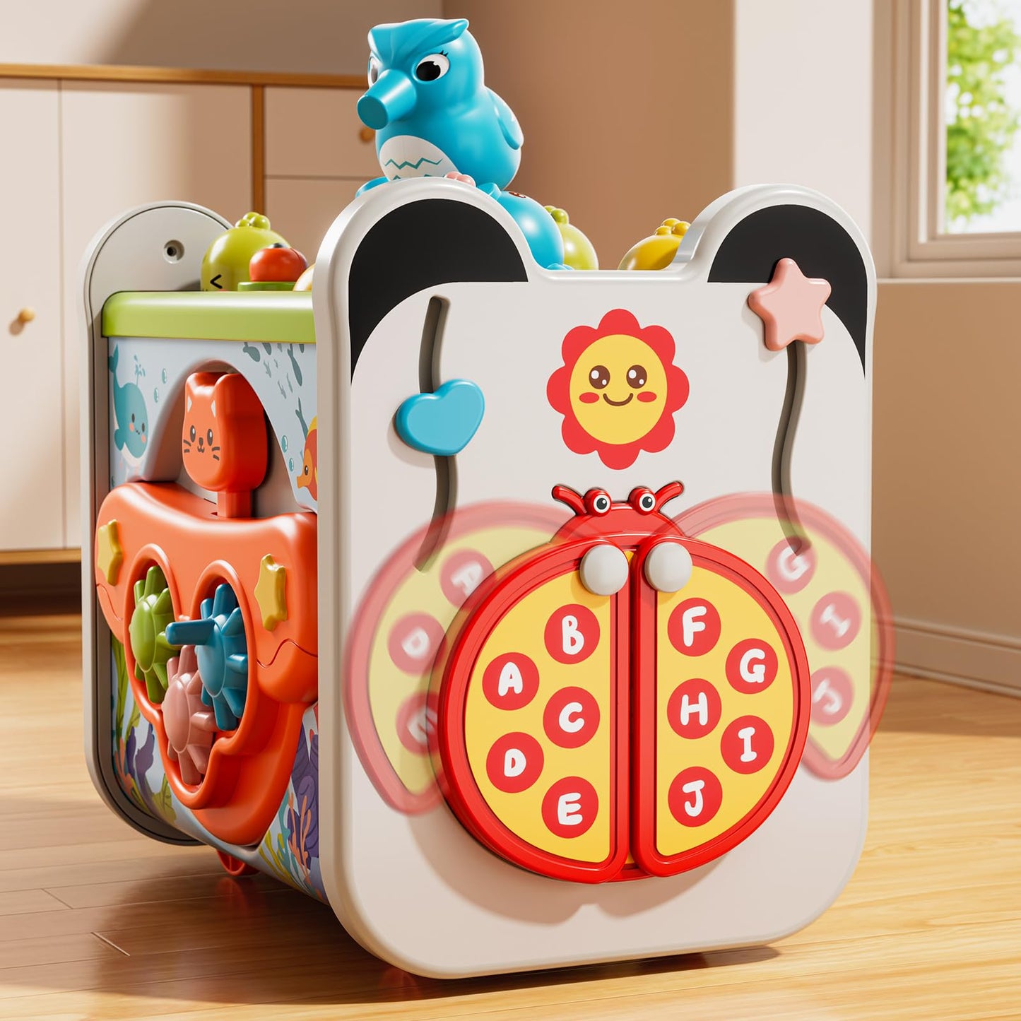 XINNOVEL 6-in-1 Montessori Toy for Toddlers – Hammering, Xylophone, Shape Sorting (Ages 2+)