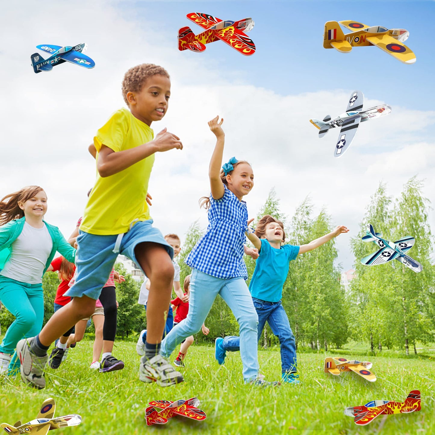 XIPEGPA 60 Pcs Glider Planes – Colorful Paper Airplane Toys for Parties & Prizes