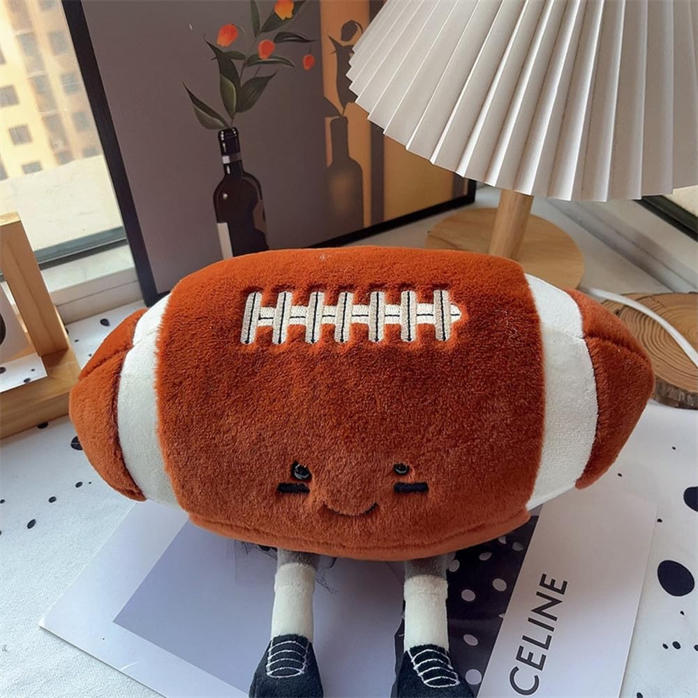 XIYUAN 13-Inch Rugby Plush Toy – Soft Football Plush Pillow for Kids