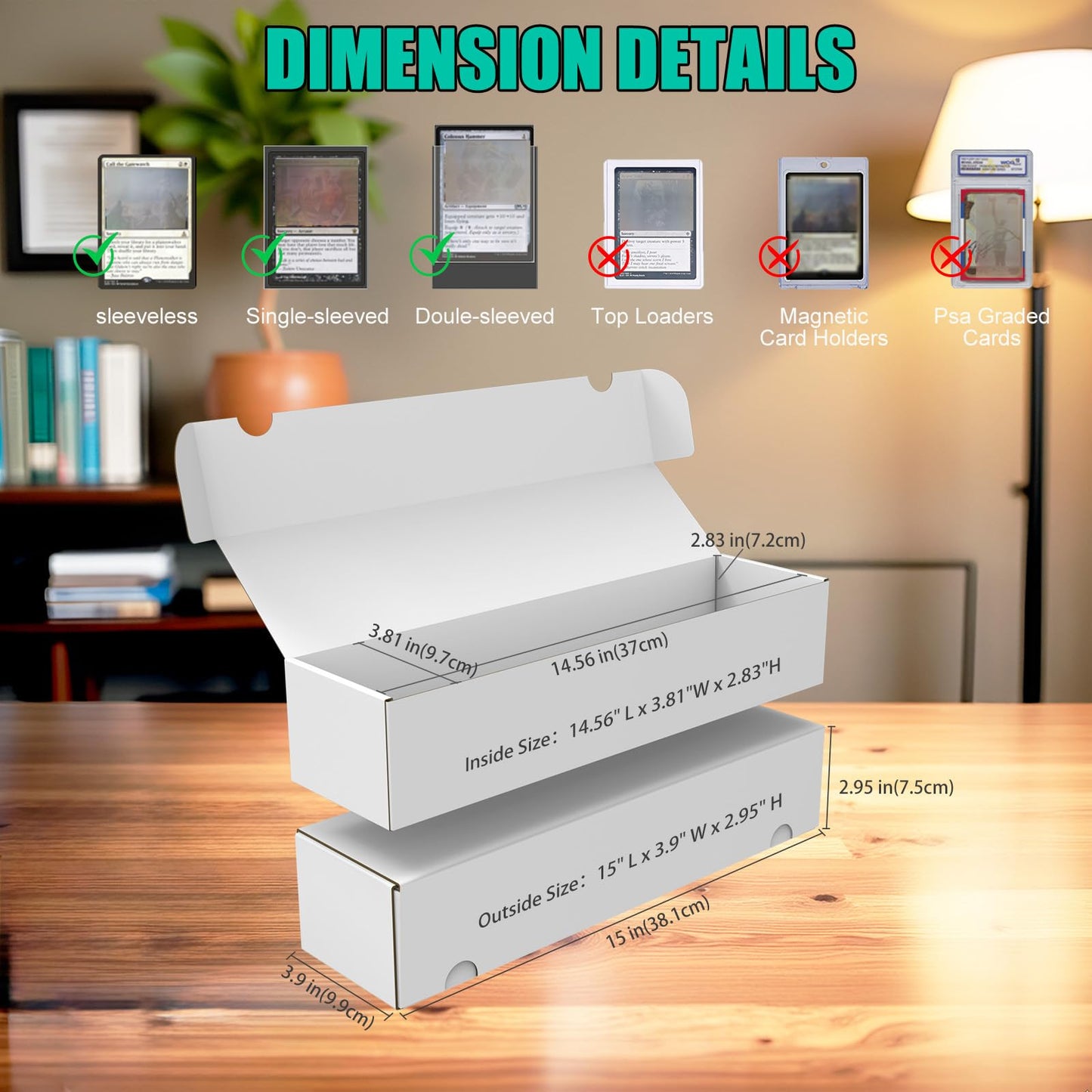 XRACV Collectible Trading Cards Storage Box (10-Pack) with Dividers – Eco-Friendly Card Organizer