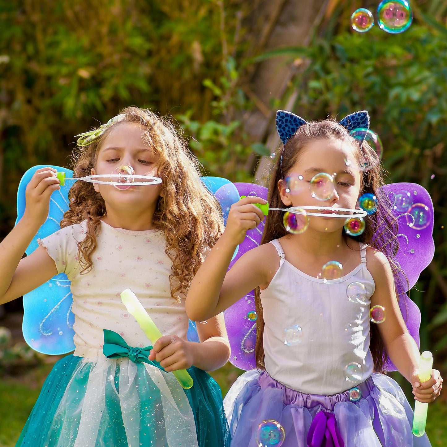 Xtinmee 24 Pcs Fairy Wings for Girls – 20 x 21 Inch Butterfly Angel Costume Wings