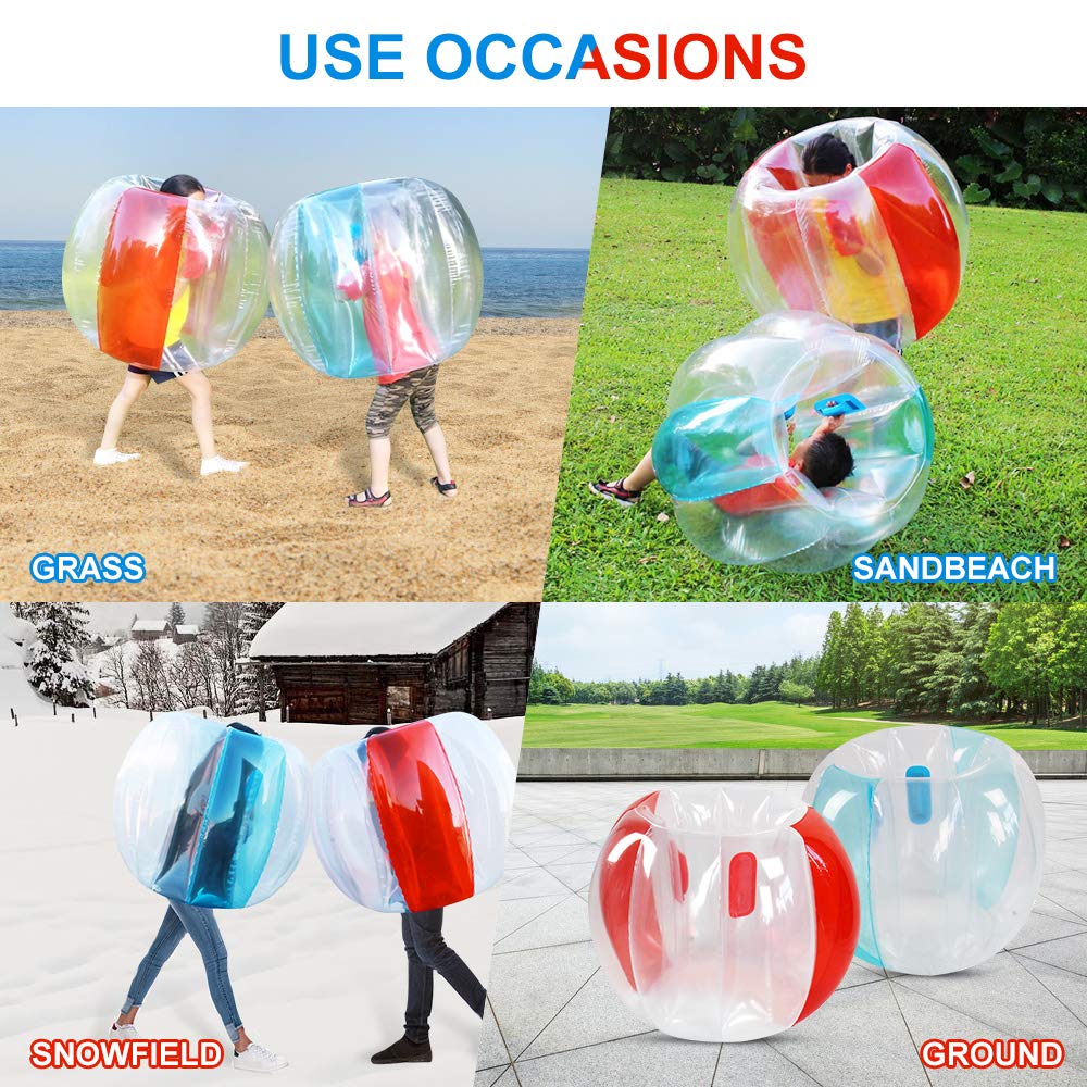 X XXBEN Inflatable Bumper Balls (2-Pack) – 47-Inch Giant Wearable Bubble Balls