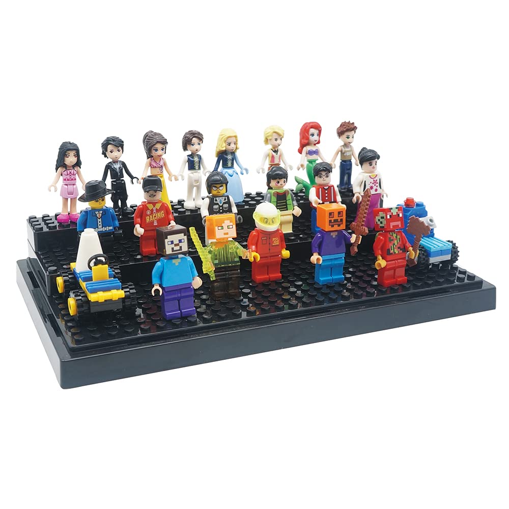 X XIN·SHI Minifigure Display Case – Black Acrylic Display Box for Lego Figures