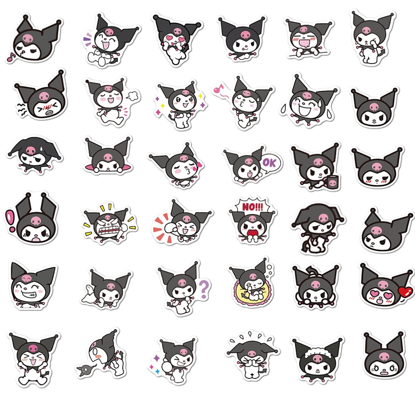 XXMML 100pcs Kuromi Stickers – Waterproof Vinyl Decals for Laptops, Water Bottles, Bikes & More