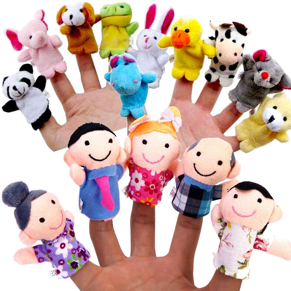 Yabber Finger Puppet Set — The Original Storytime Learning Aid (16 Pack)