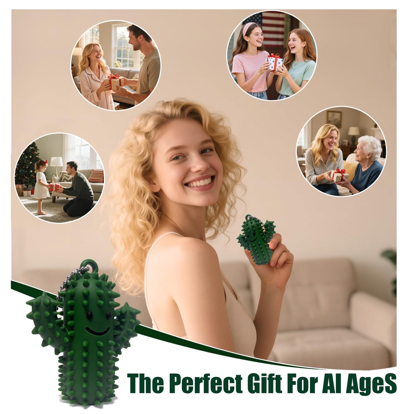 YCWKXJC Little Ouchies Spiky Cactus Fidget Toys – Anxiety Relief & Focus (2 Pack)