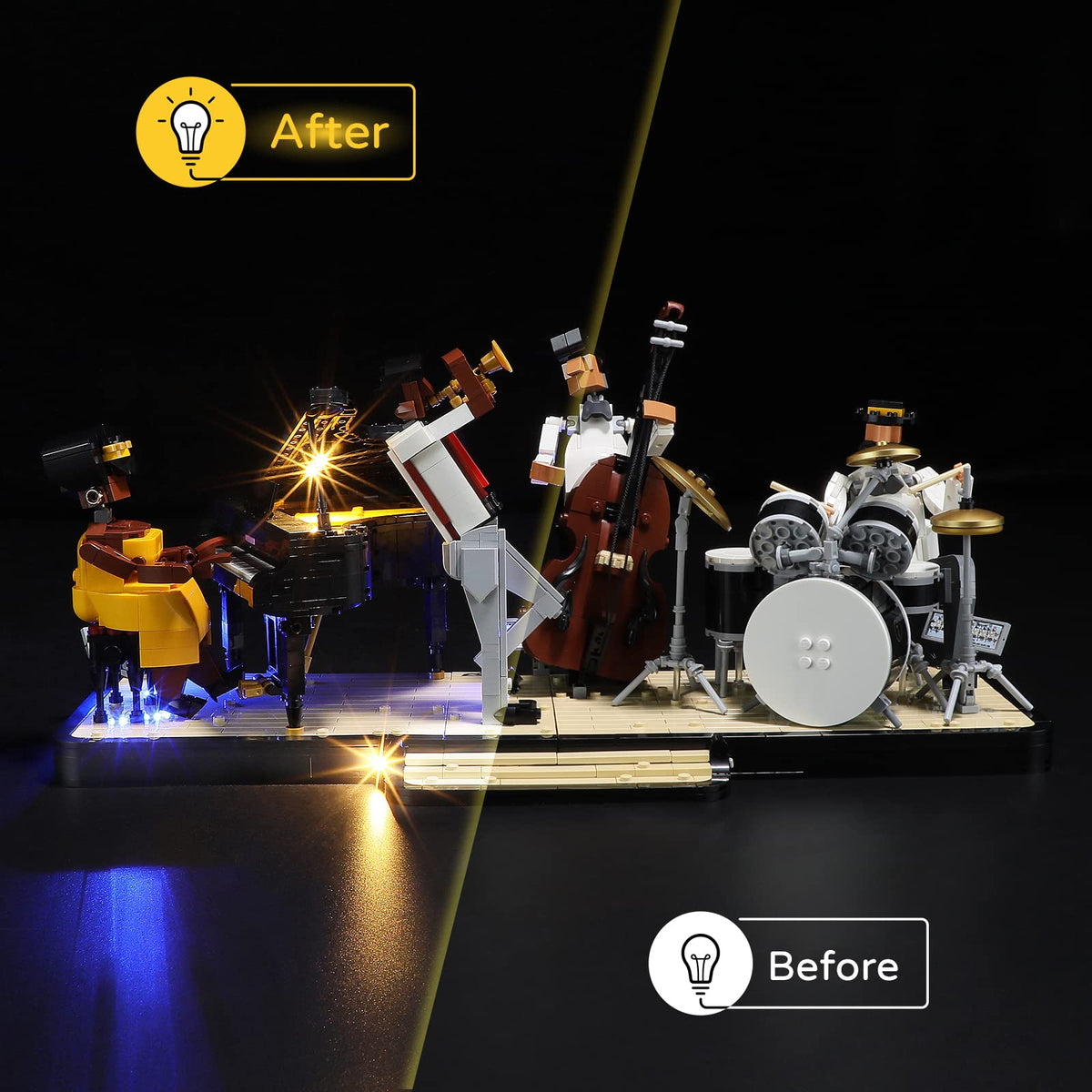 YEABRICKS LED Light Kit for Lego 21334 Jazz Quartet | Illuminate Your Jazz Quartet Model