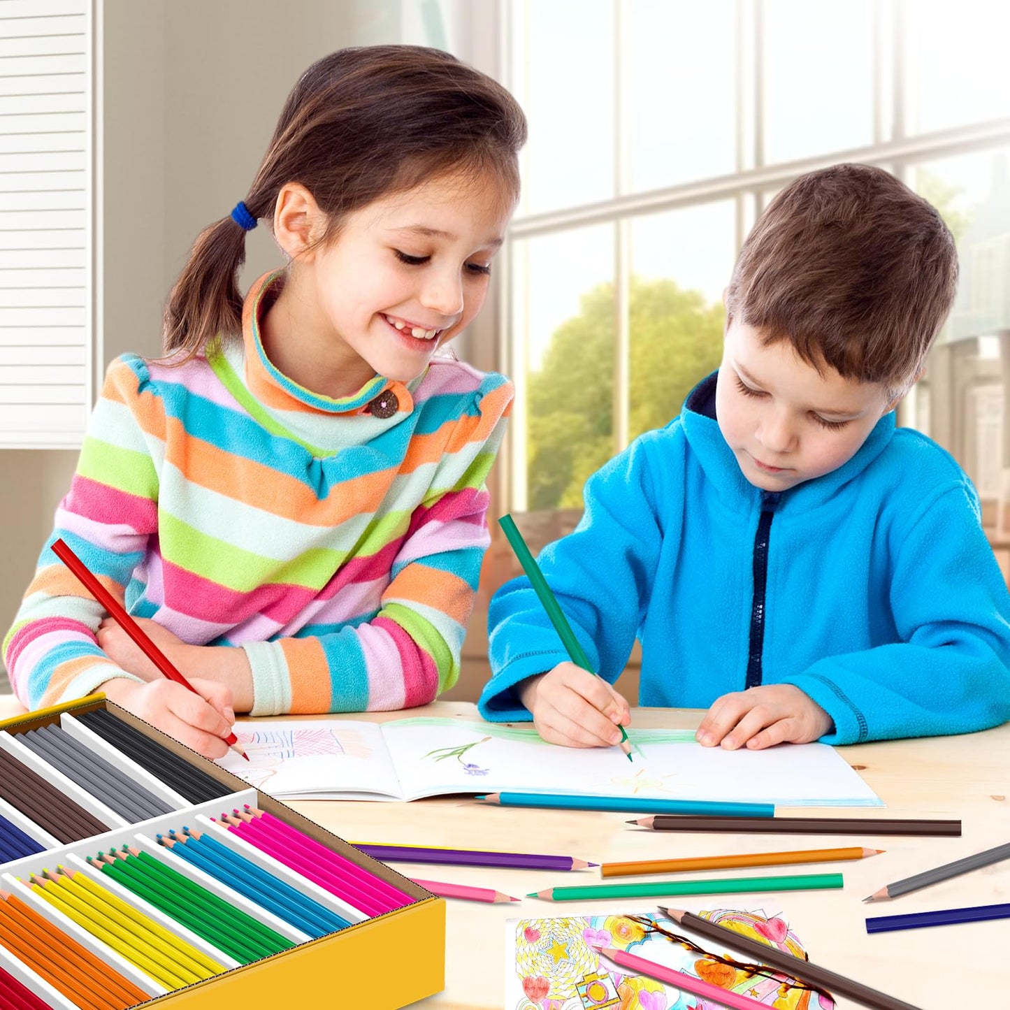 YEGEER 320-Count Colored Pencils Bulk Set – 16 Colors, Pre-Sharpened, Classroom & Back-to-School Ready