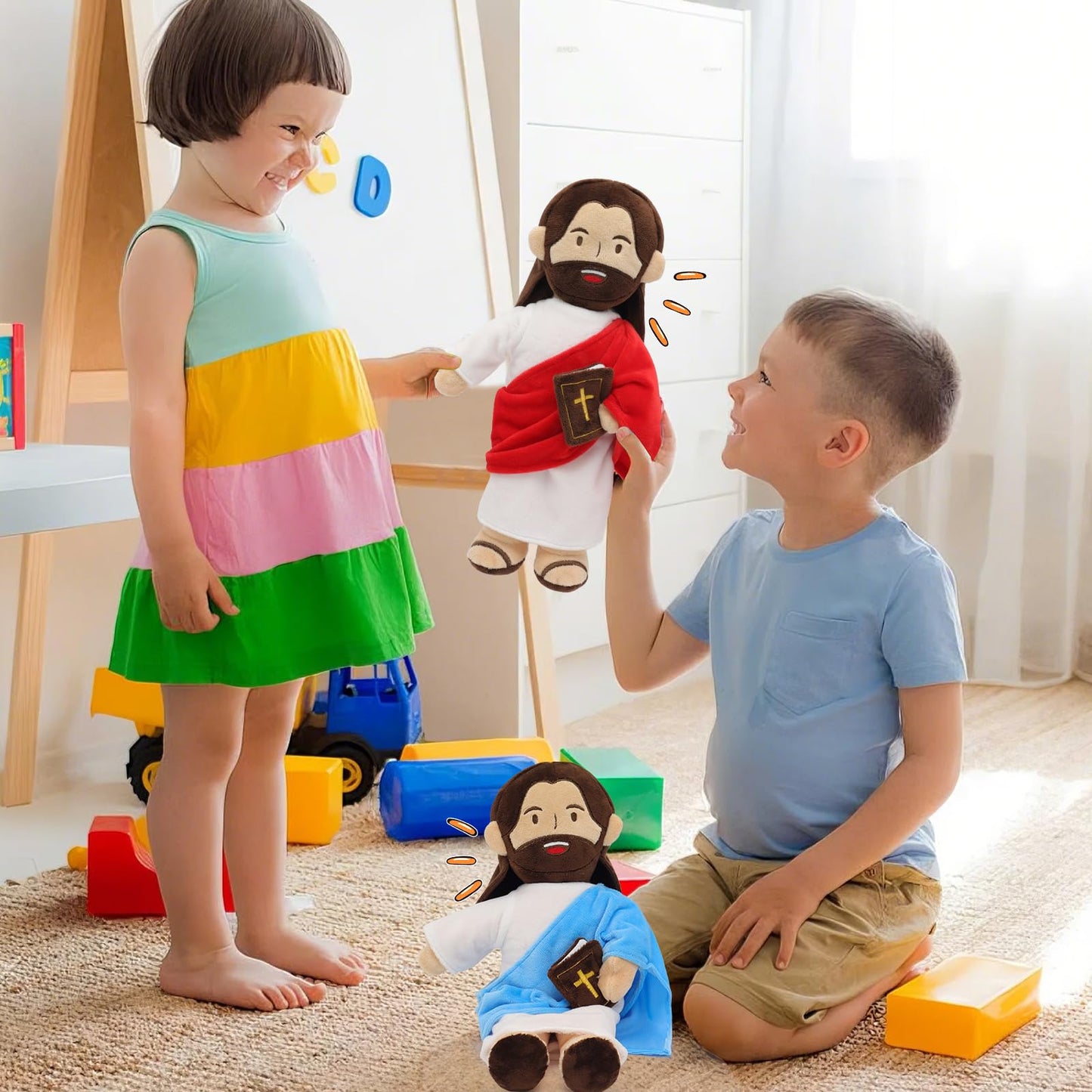 Yelakey Jesus Plush – 13-Inch Talking Bible Doll with 20 Verses & 3 Bible Music