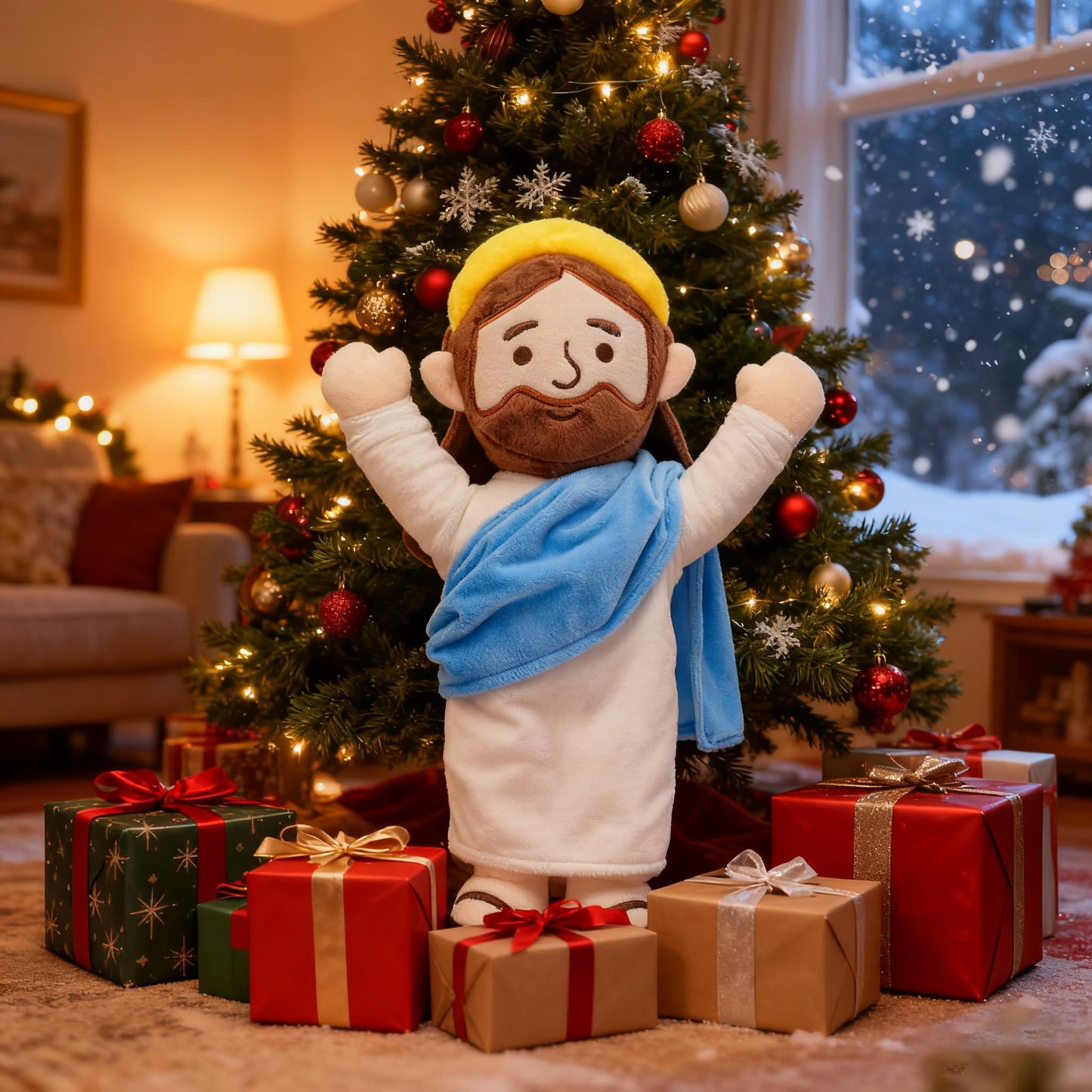 Yelakey 13-inch Jesus Plush Doll – Soft Christian Plushie for Easter, Christmas & Gifts