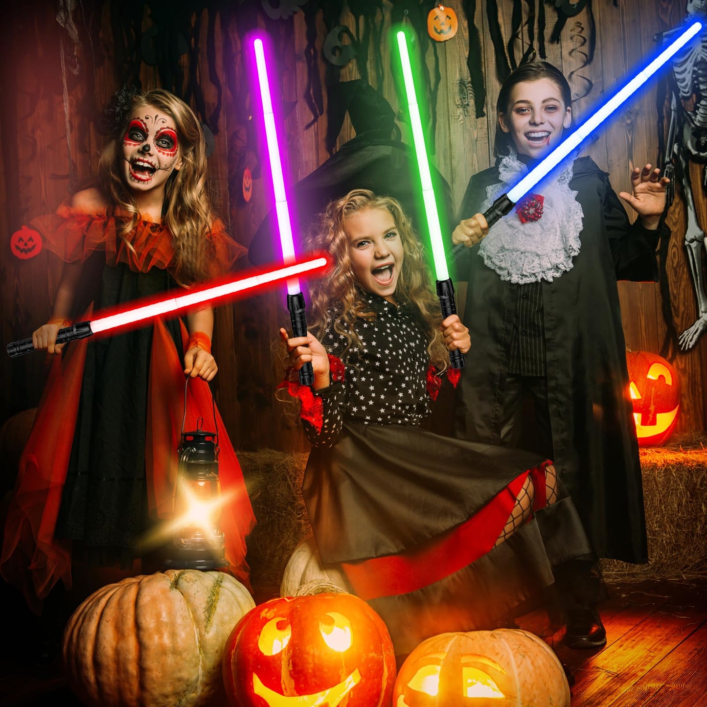 Yellora Light Saber Party Favors – 12-Pack Extendable Light Swords for Kids
