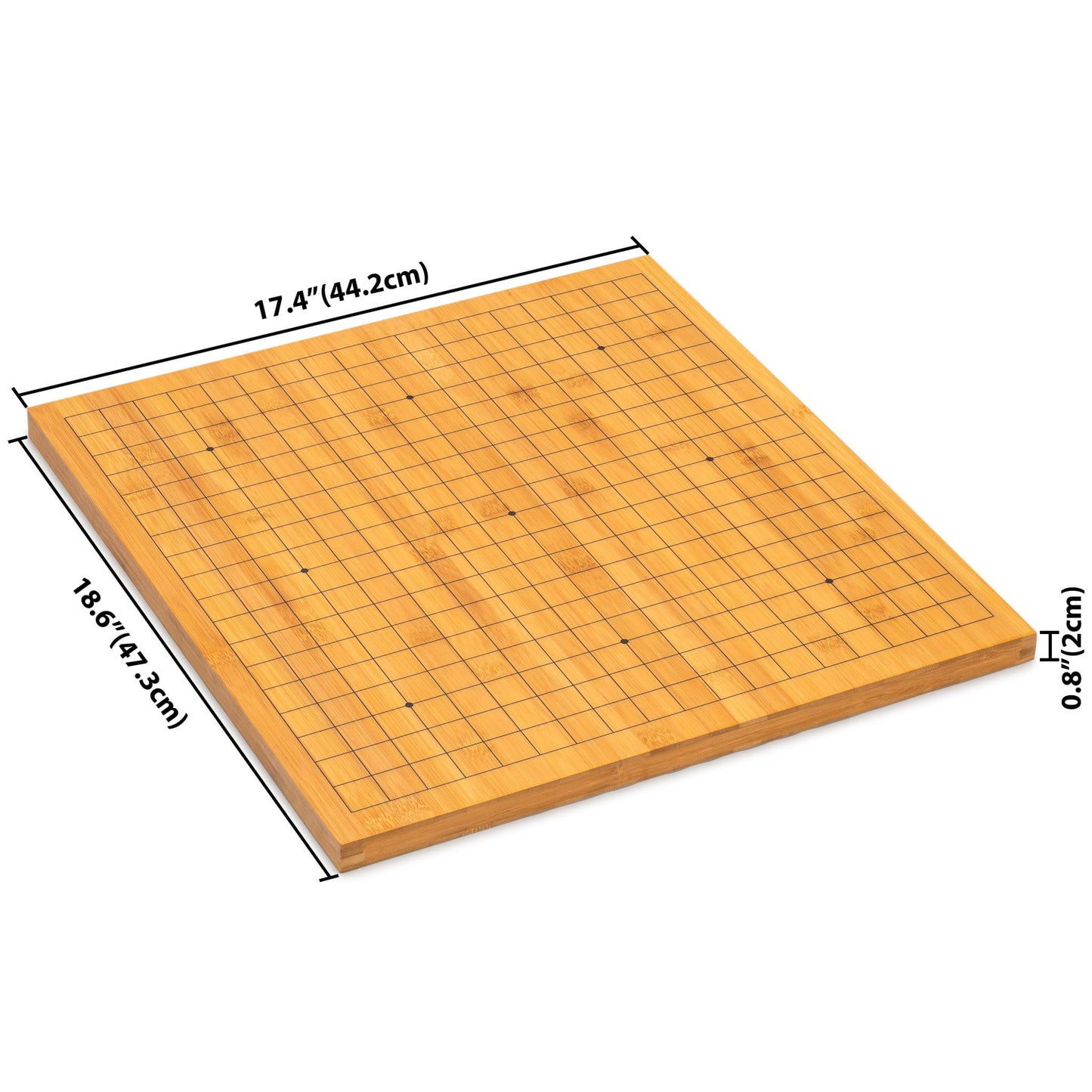 Yellow Mountain Imports Bamboo Go Board 19x19/13x13 – Reversible Goban with Stones & Bamboo Bowls