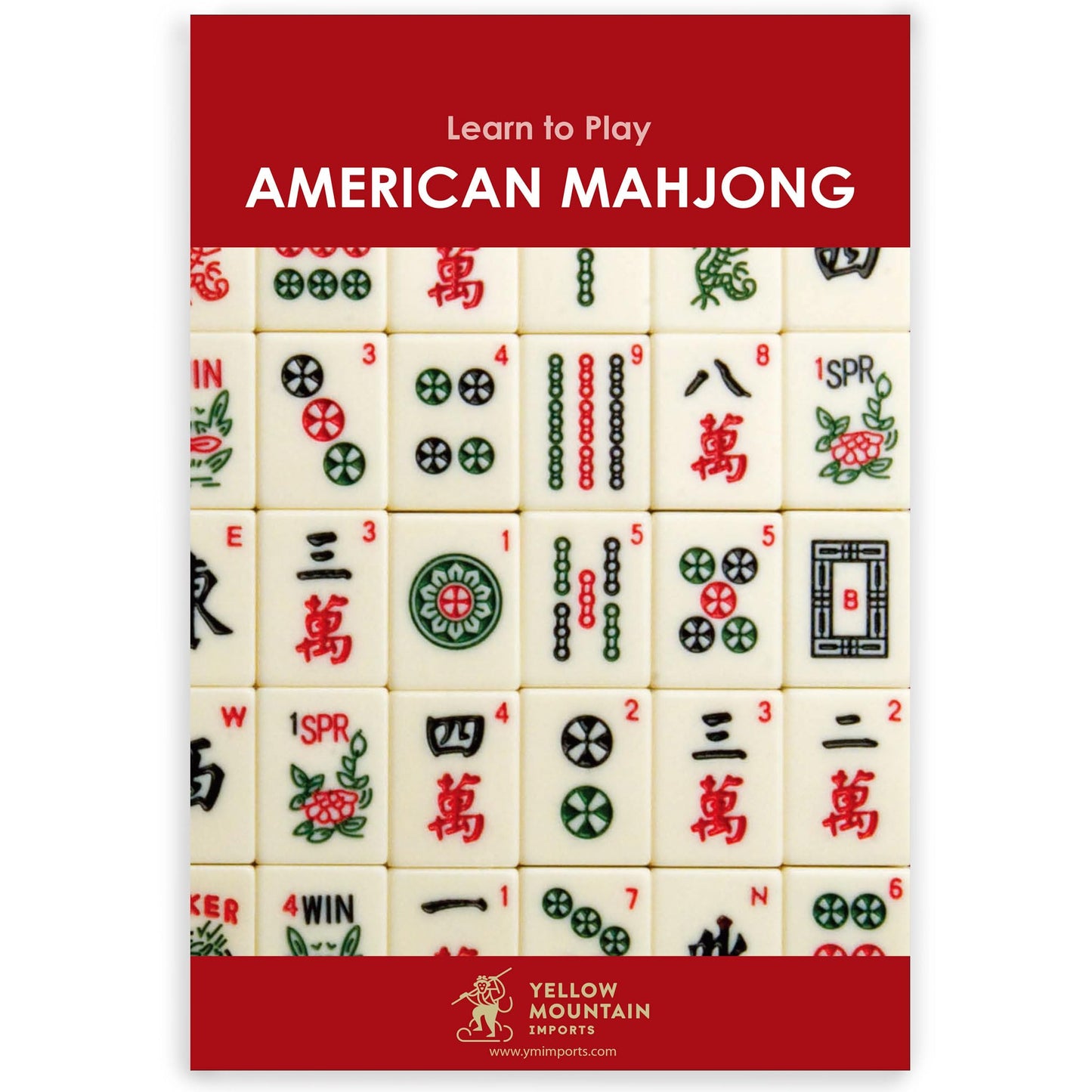 Yellow Mountain Imports American Mahjong Set, Chinoise II with Floral Blue Soft Case | All-in-One Racks, Pushers, Coins, Dice