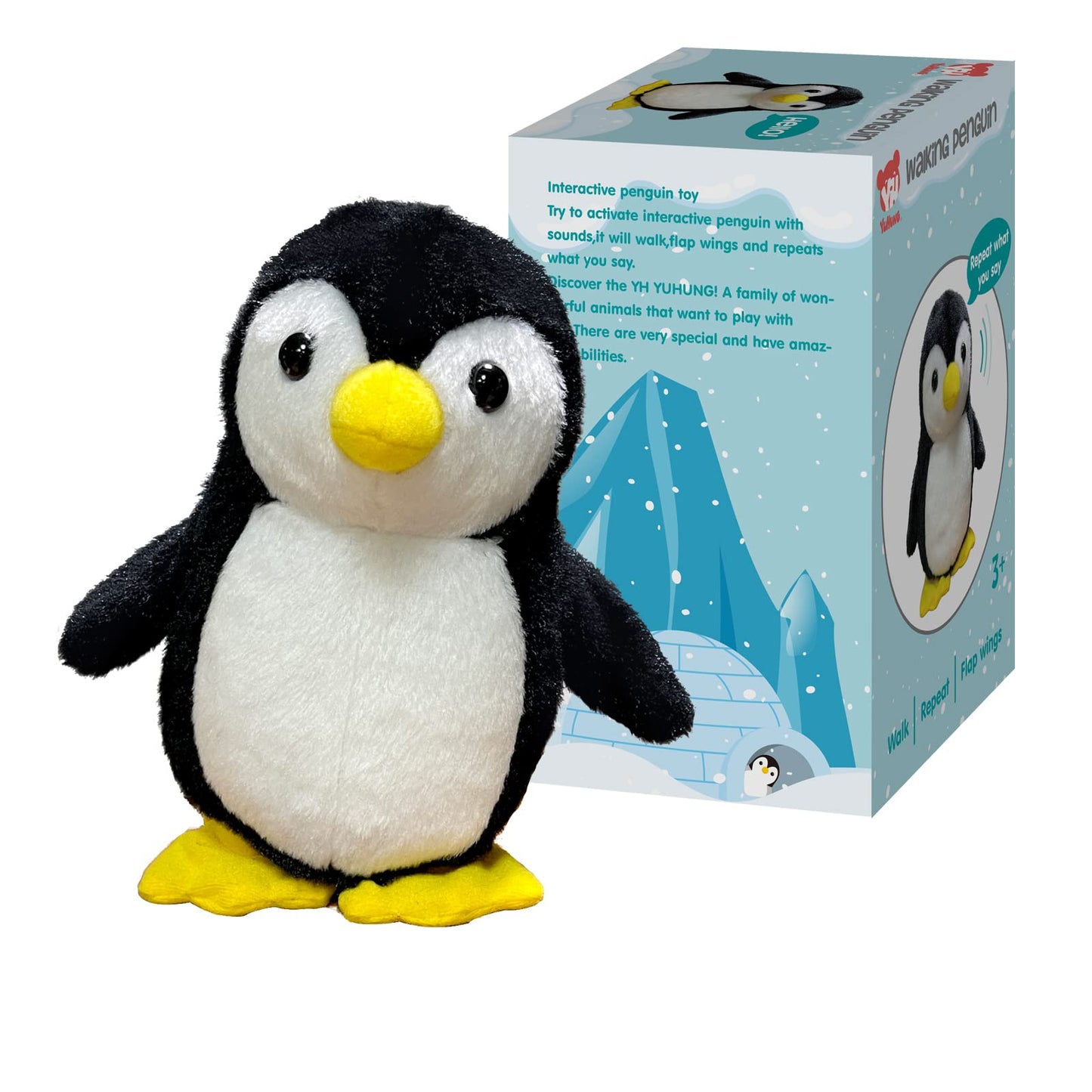 YH YUHUNG Walking Penguin Plush Toy — Repeats What You Say with Clear Voice