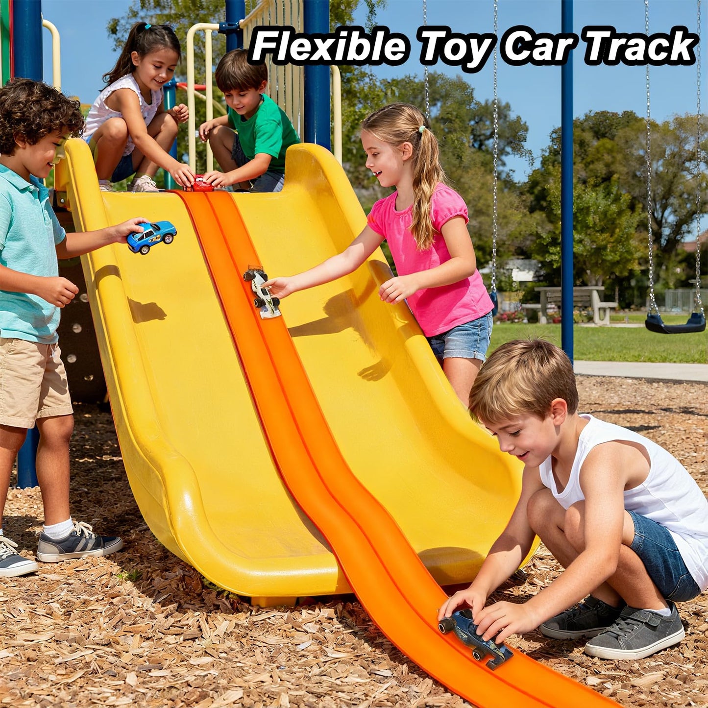 YHJZ 16ft Flexible Race Track Starter Set with Suction Cups