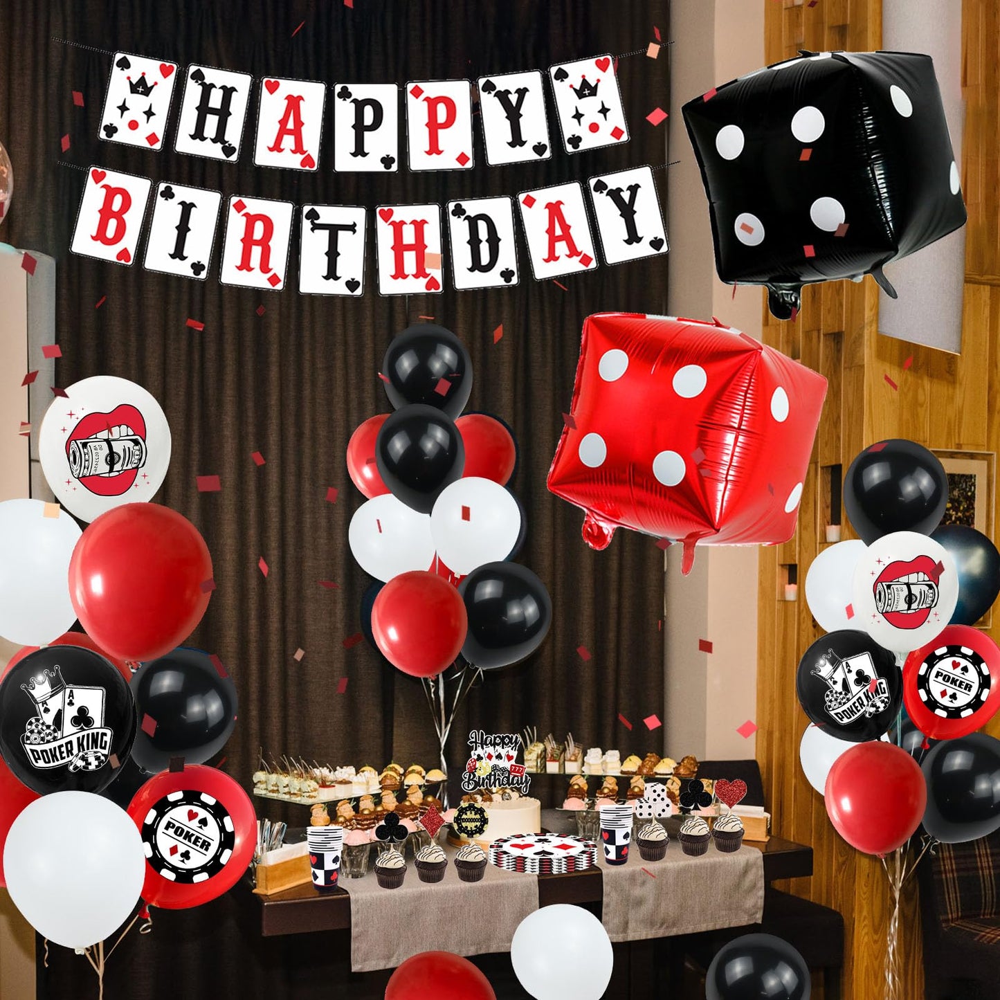 YIGZAG 81 PCS Casino Theme Party Decorations – Las Vegas Night Supplies
