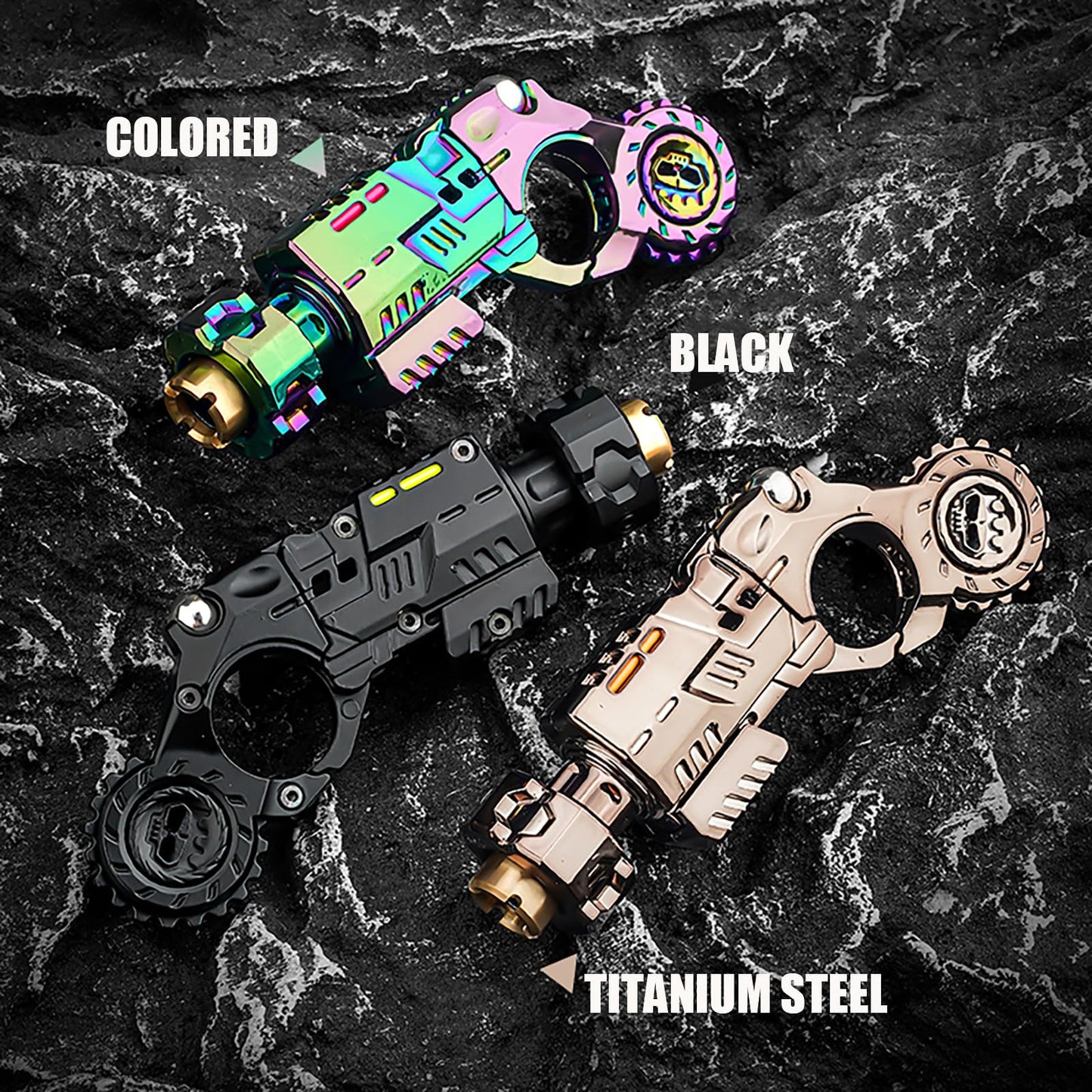 Yiuhhad Futuristic Stress Relief Fidget Toy – Alloy Metal Decompression Gadget, Titanium Steel, 4.72 Inches