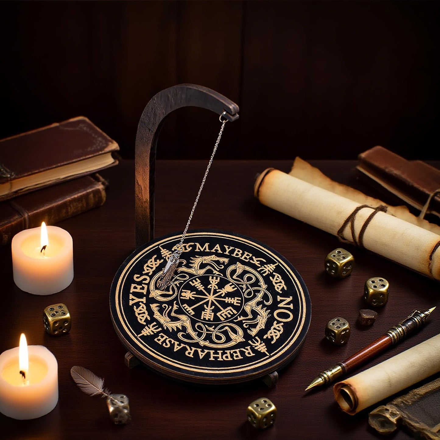 YIVFOX Pendulum Stand Magnet – 4 Patterns, 24x8.5x7 in | Nordic Dragon Darring Stand