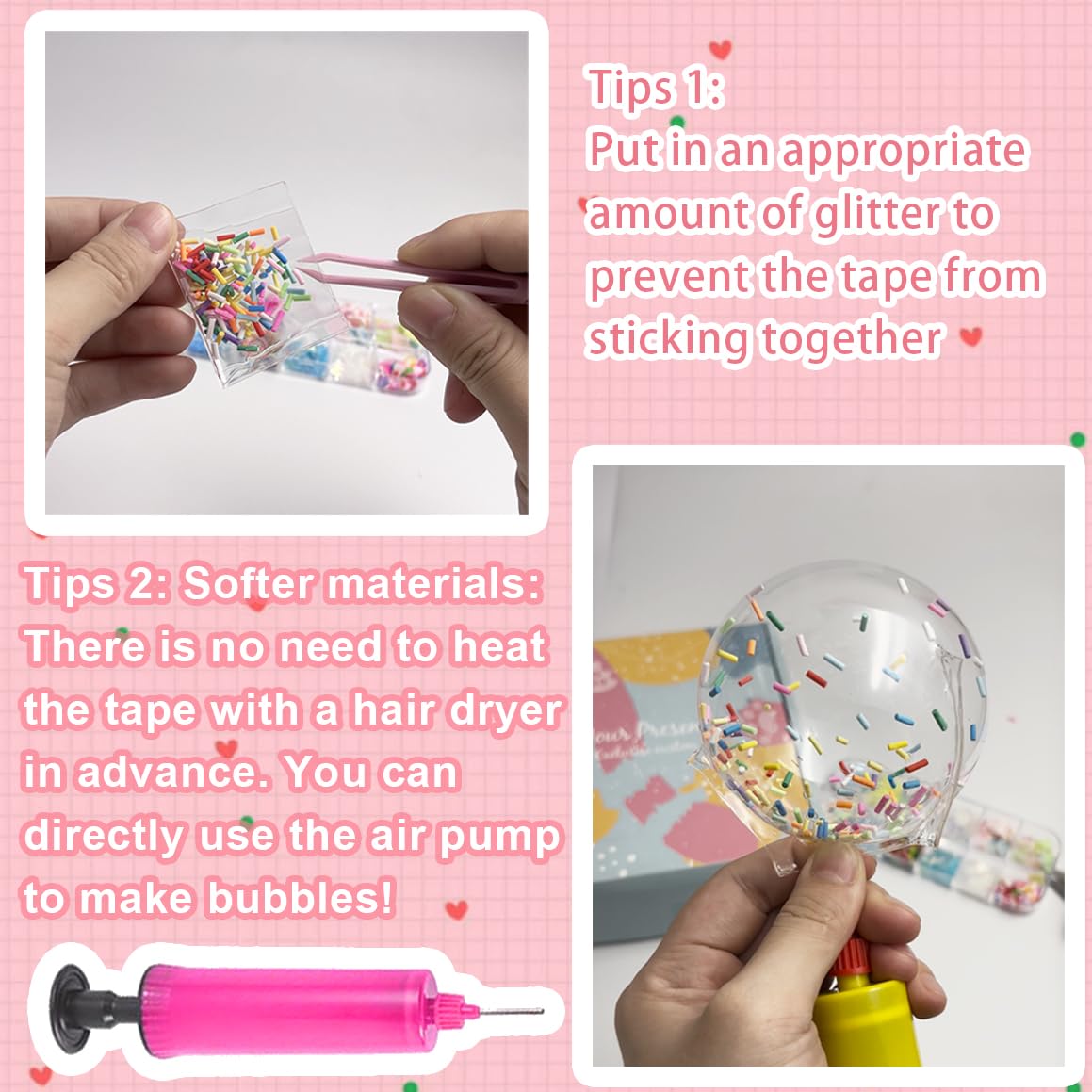 YIXIPAZH Nano Tape Bubble Kit – DIY Bubbles, Glitter & Glow