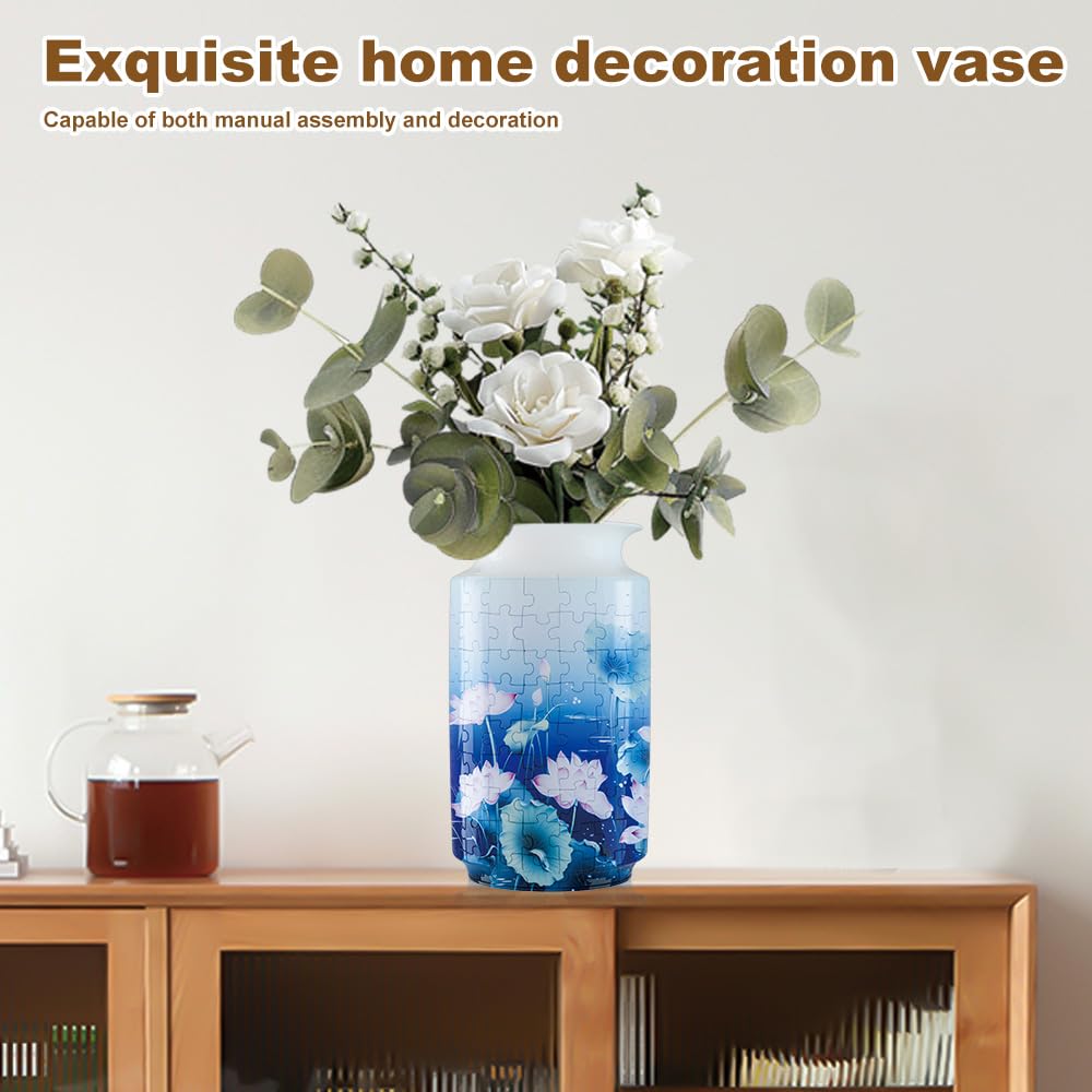 YIZHOR 3D Puzzle Vase – 160-Piece Bamboo-Inspired DIY Vase Kit for Adults