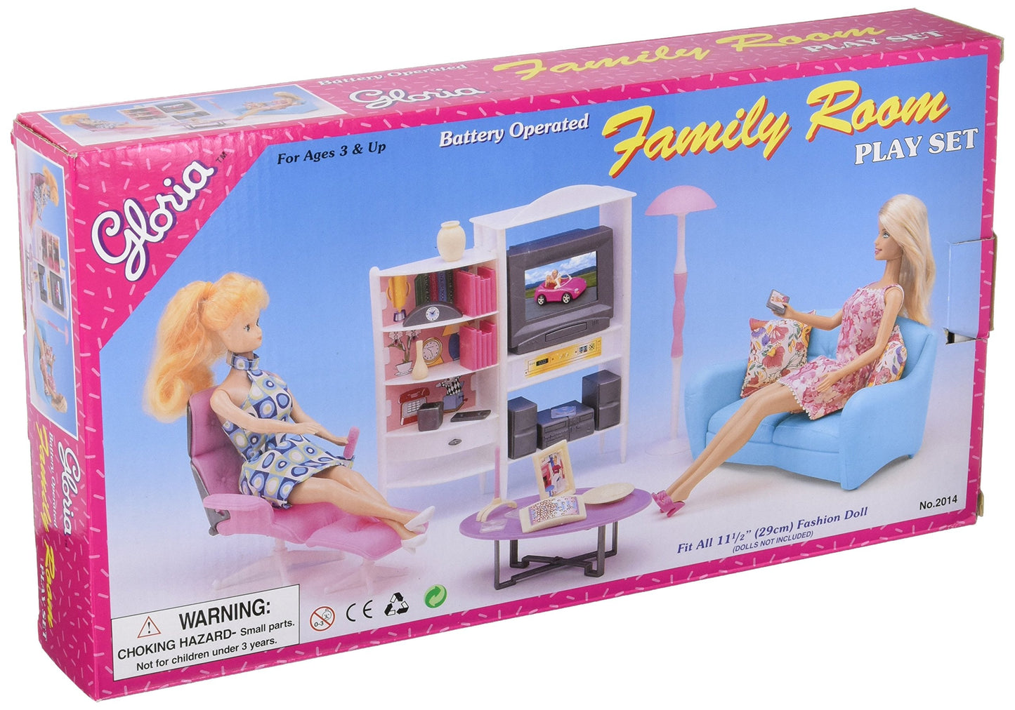 YMCtoys Gloria Doll House Furniture – Family Room for 11.5-Inch Dolls