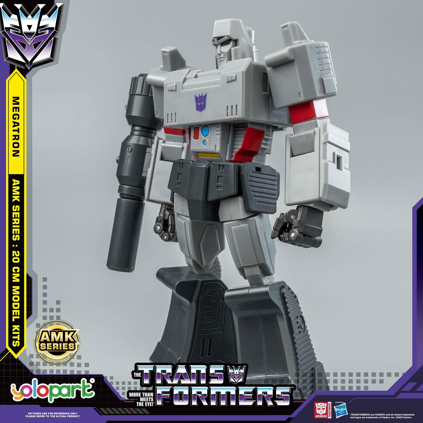 YOLOPARK Megatron Transformer Figure – AMK Series 7.87 Inch G1 Style, Highly Articulated with Fusion Cannon