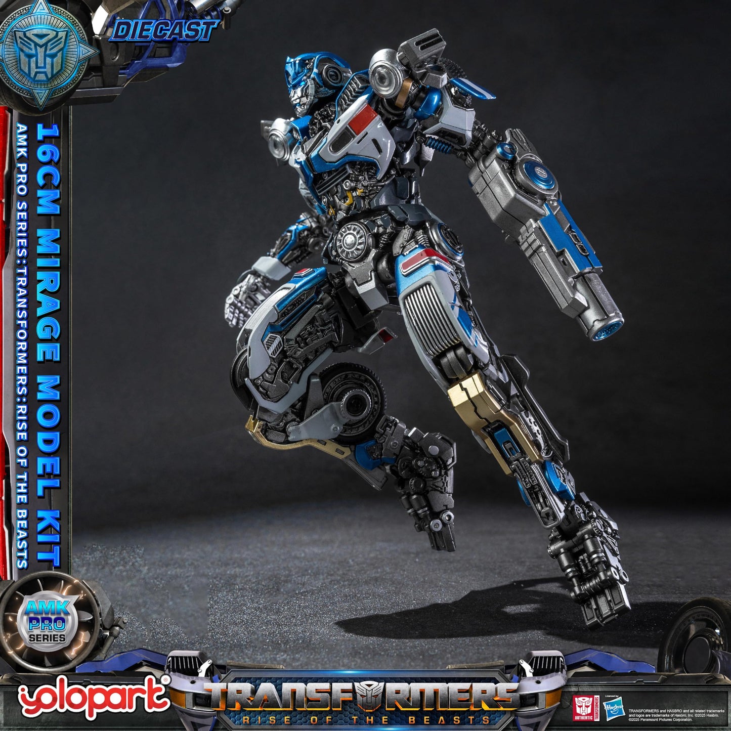 YOLOPARK Mirage Transformer Toy AMK PRO Series MV7 Mirage, 6.3-Inch Non-Transforming Collectible Figure
