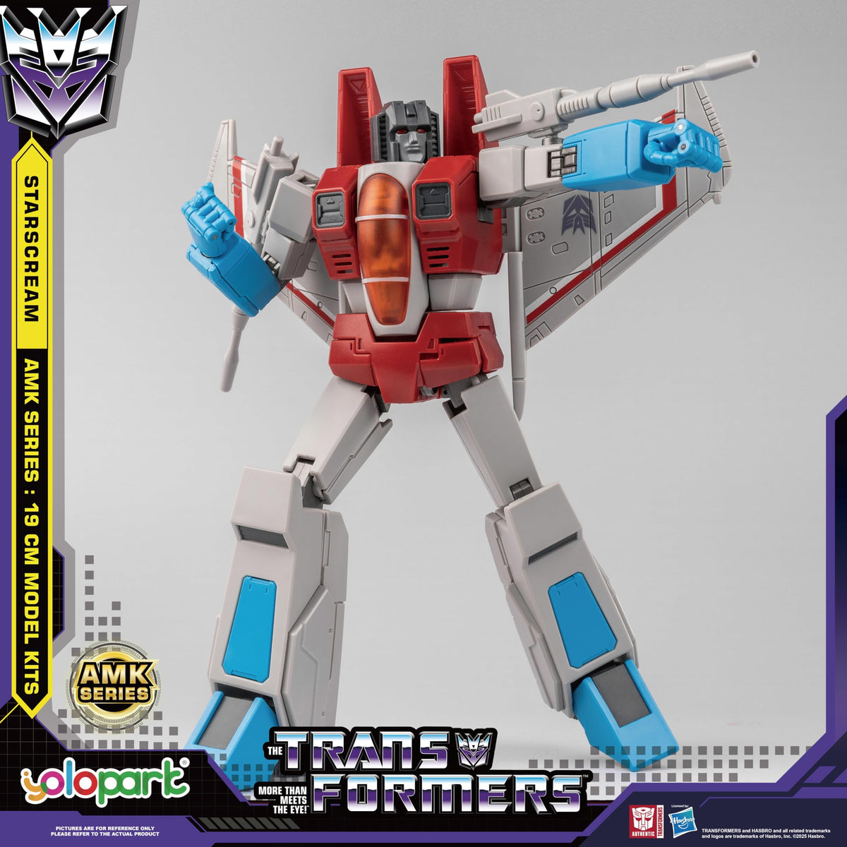 YOLOPARK Starscream AMK Series G1 Action Figure – 7.48-Inch Highly Articulated Decepticon, Non-Transforming