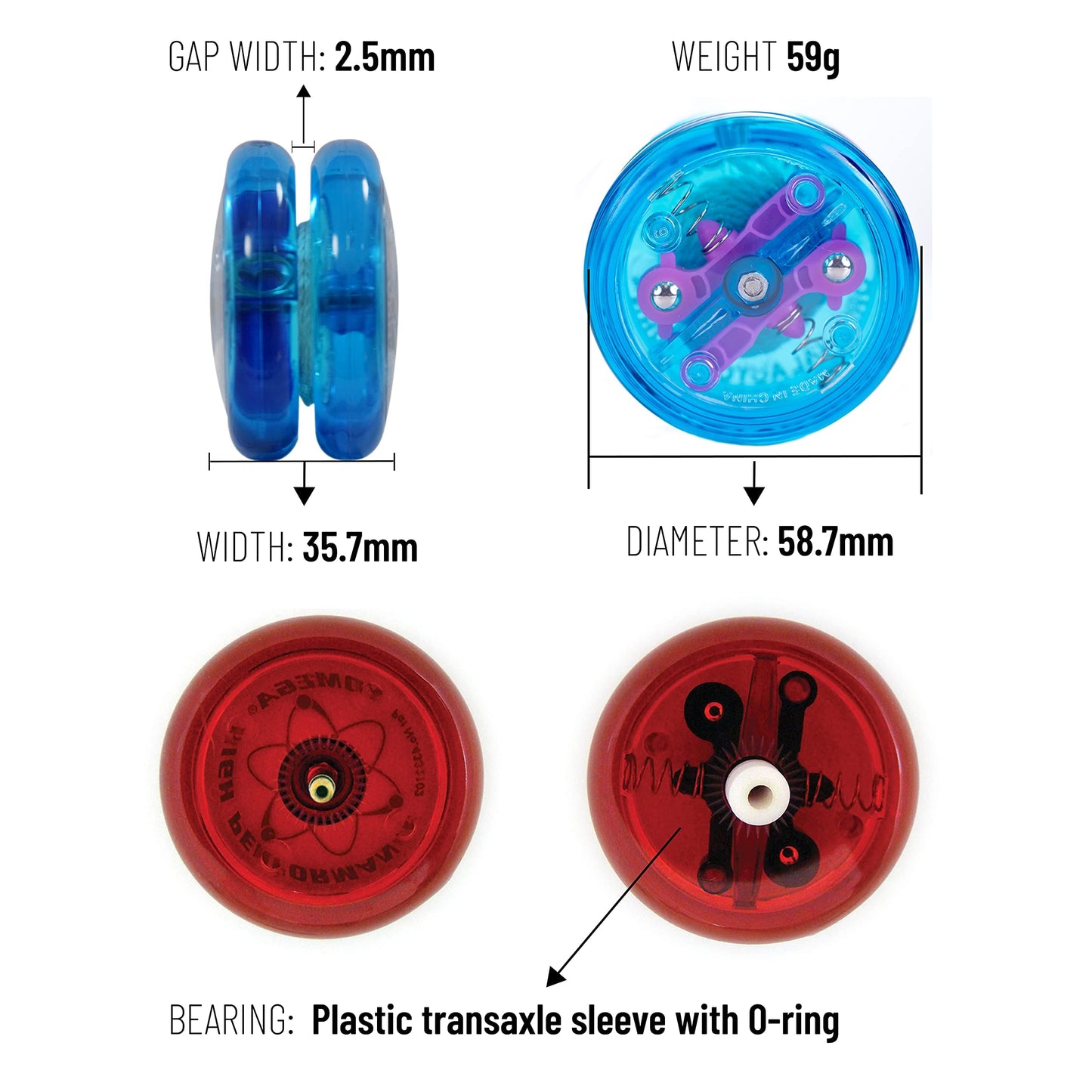 Yomega The Original Brain – Auto Return Yo-Yo for Beginners (Blue) | 3-Month Warranty