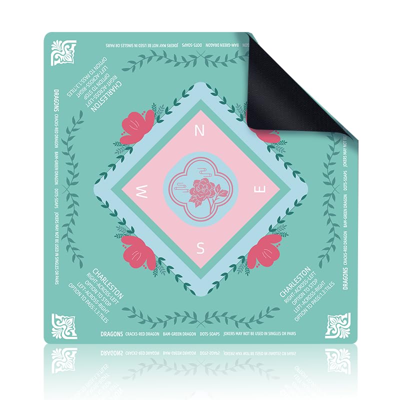 YOMEYOT Mahjong Mat 31.5 x 31.5 in – Noise-Reducing, Non-Slip Table Pad