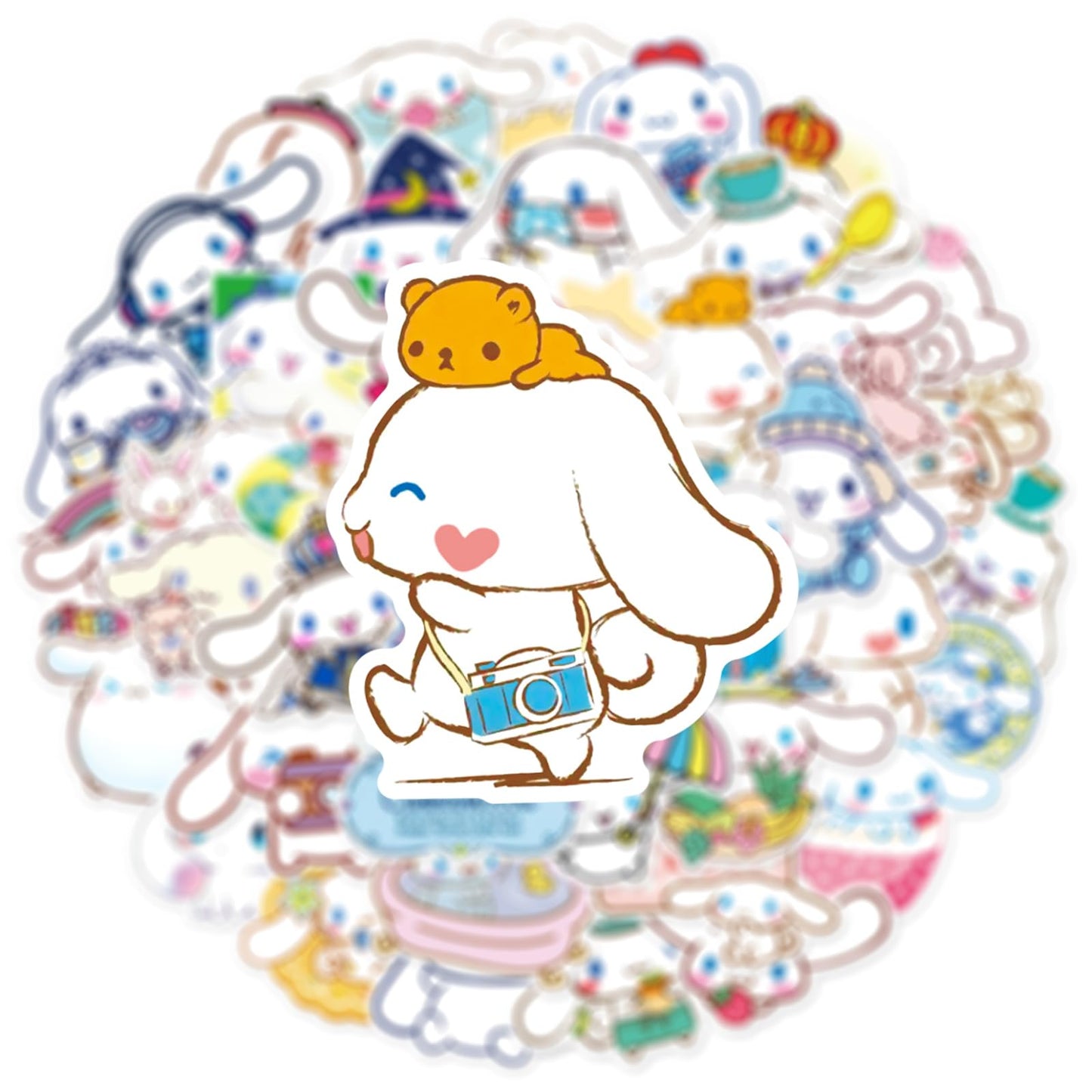 YONGAI 50Pcs Cute Cinnamoroll Stickers – Waterproof Vinyl Decals Pack